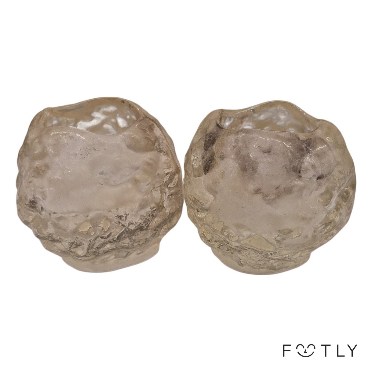 Kosta Boda Snöboll 2 st Liten Ann Wärff Design Konstglas Artglass Retro Snö Boll