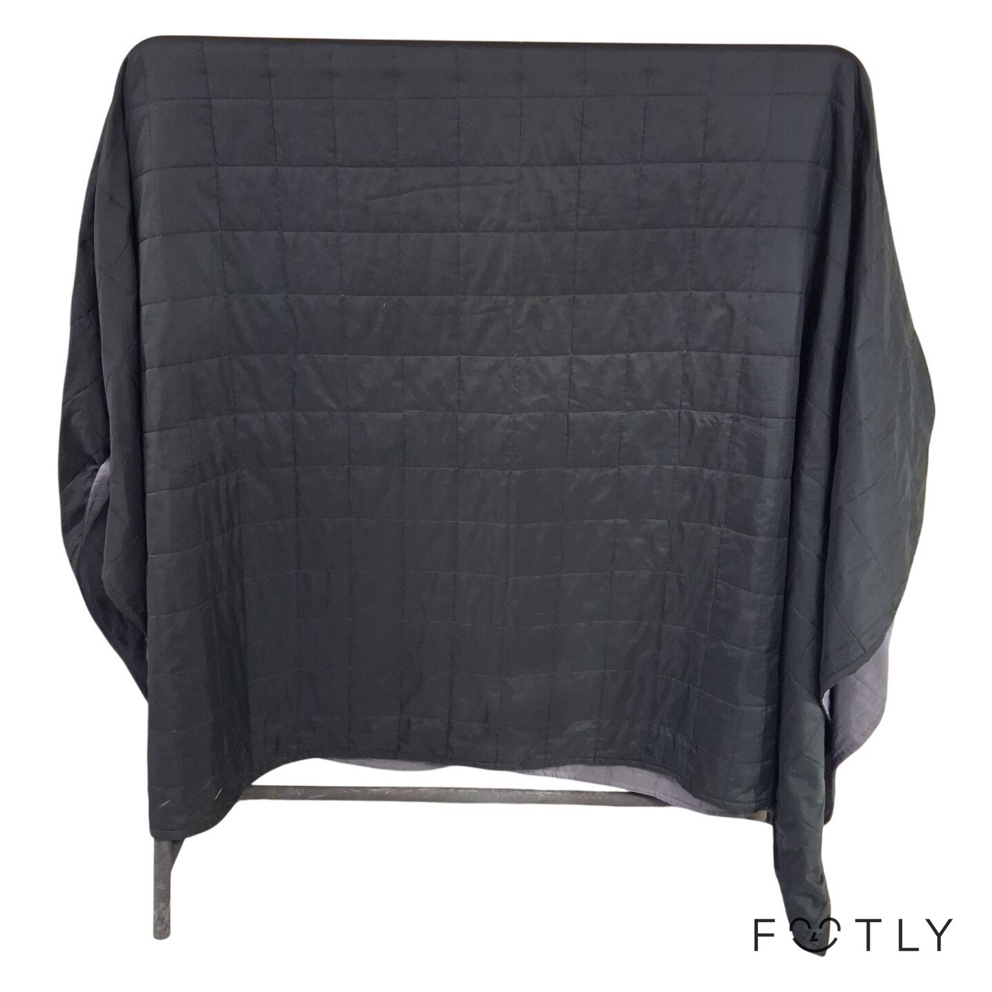 Hemtex Överkast 260x256cm Svart Grå Polyester Täcke Sängöverkast Pläd