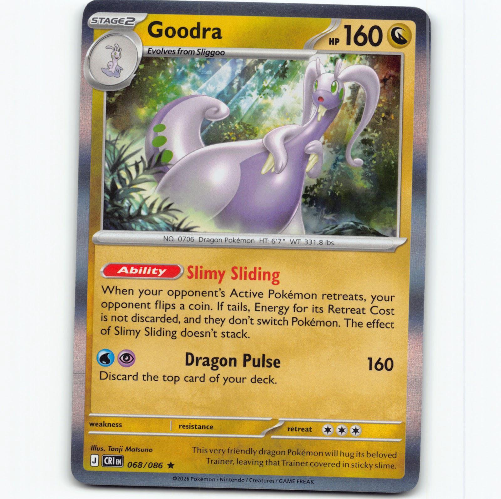 Pokémon Goodra CRI EN 068/086 Holo Pokemon Kort Chaos Rising Mega Evolution