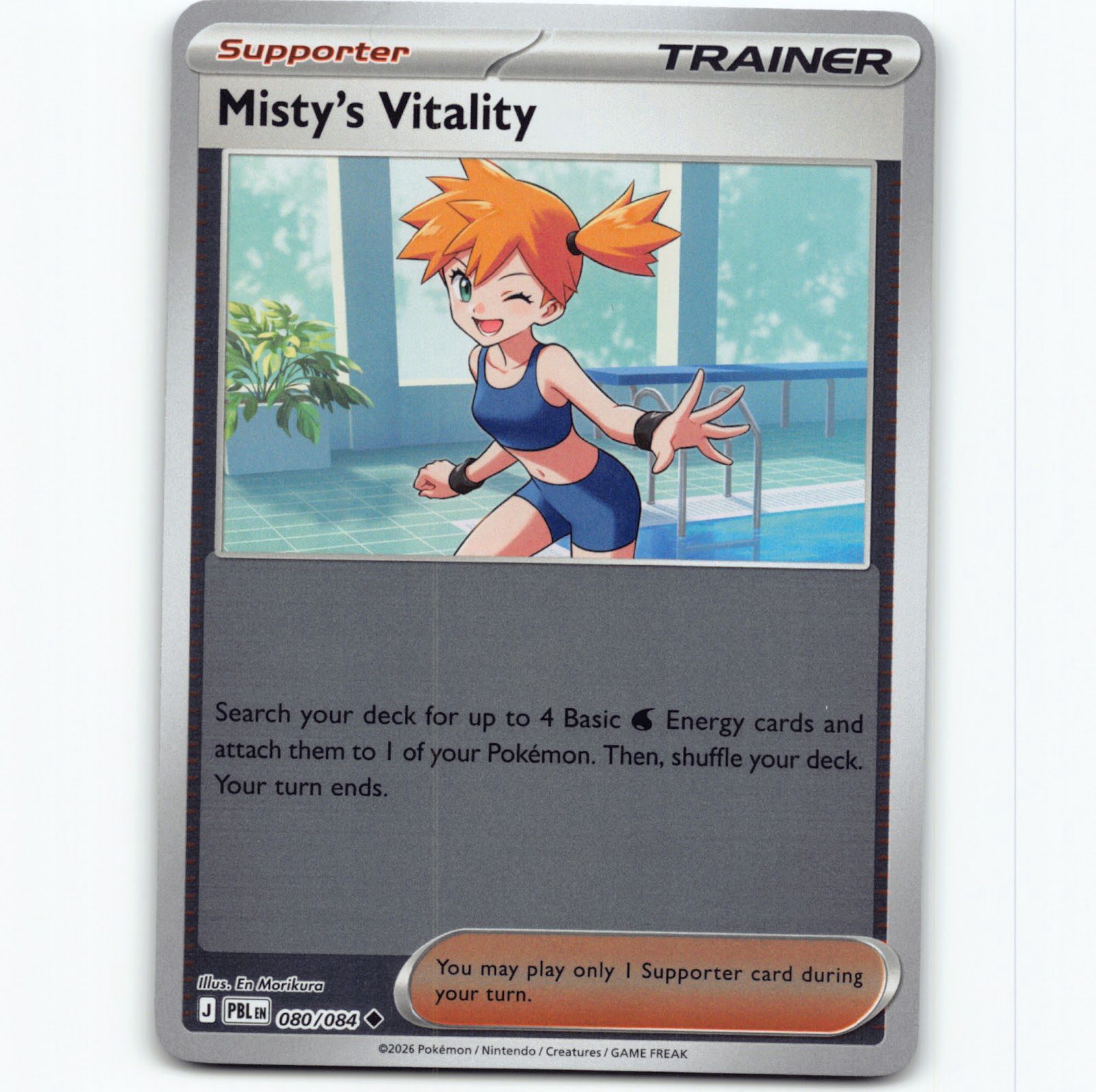 Pokémon Misty's Vitality PBL EN 080/084 Reverse Holo Pokemon Kort Pitch Black Mega Evolution