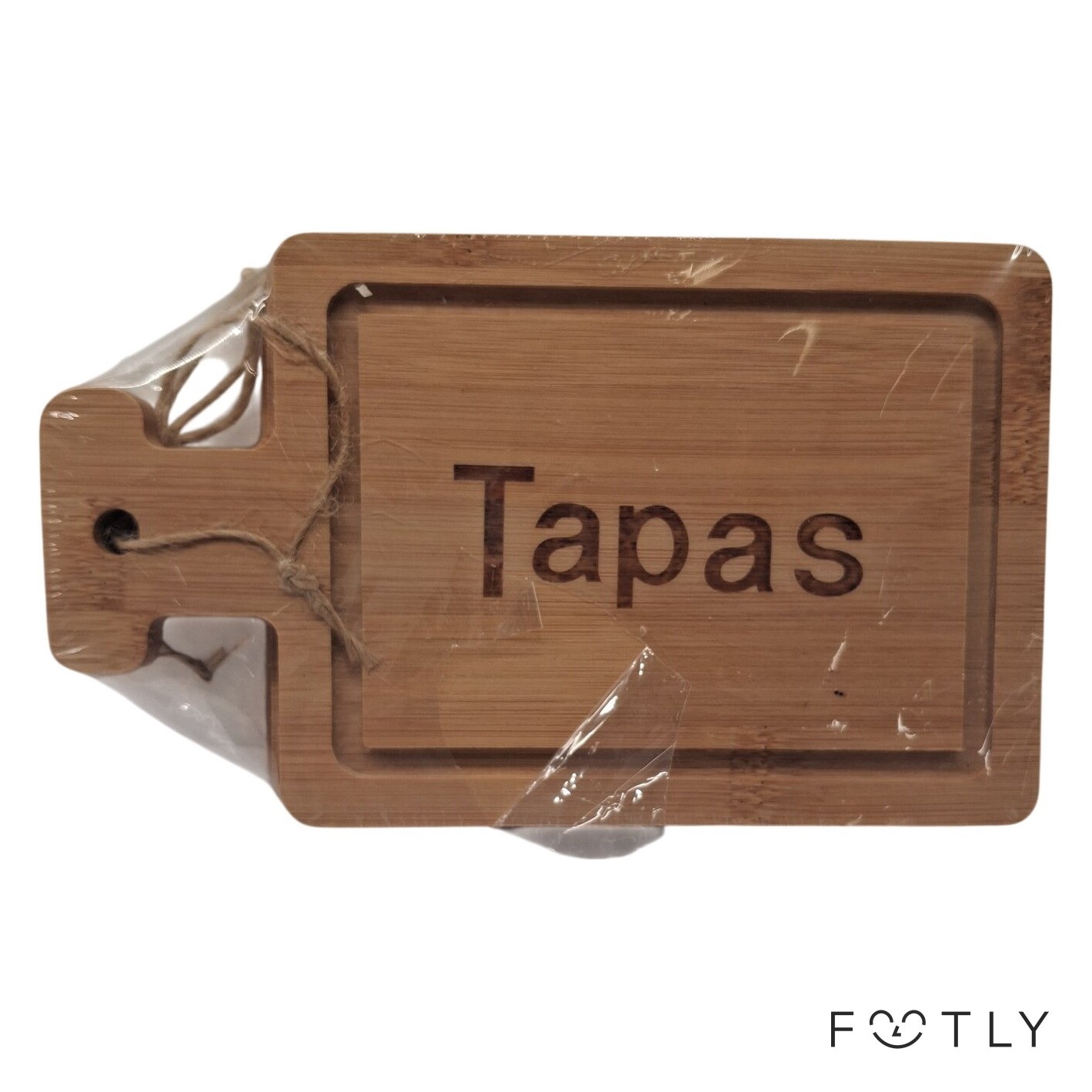 4 st Tapasbrädor Bambuträ Serveringsbräda Skärbräda Träbricka Tapas Servering