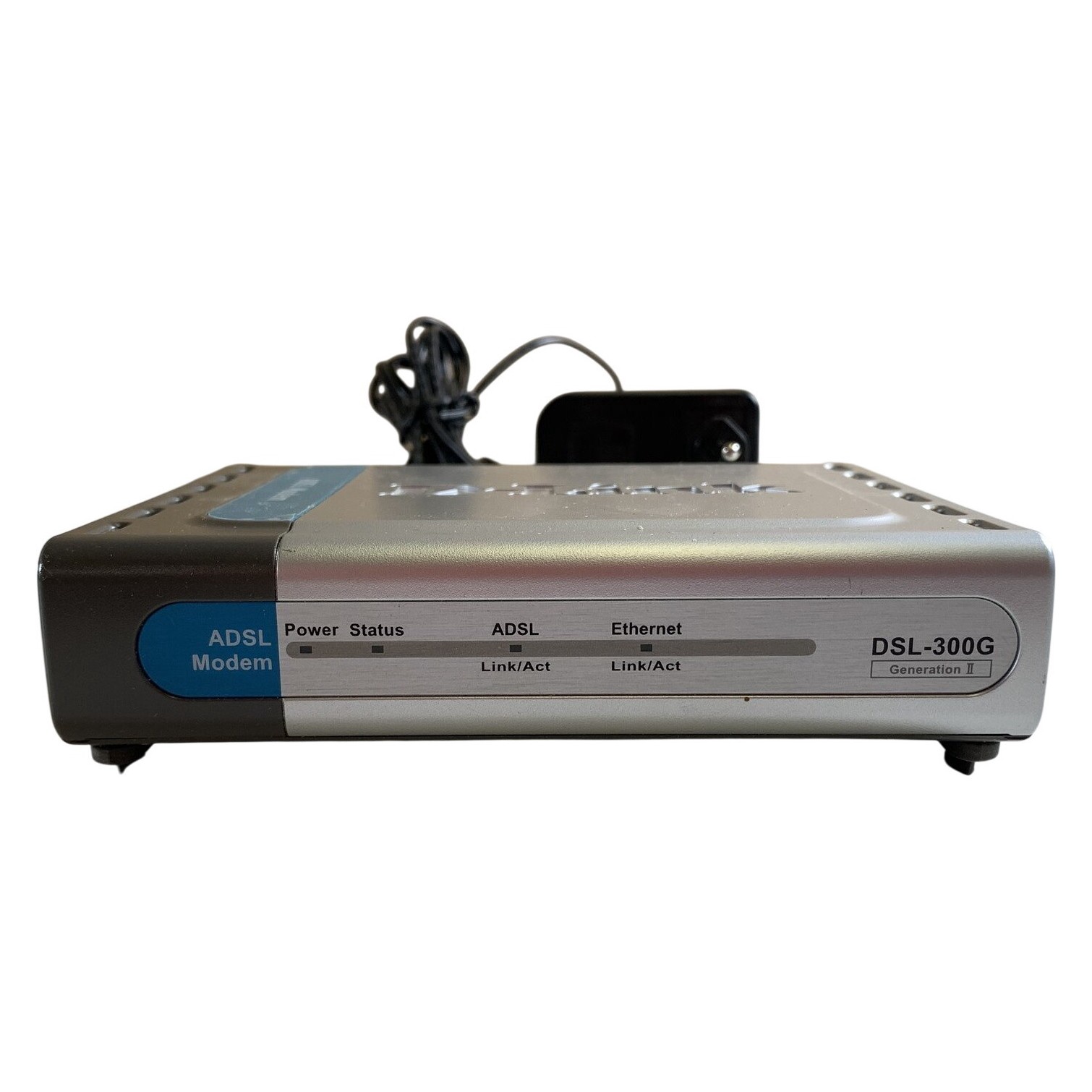 D-Link DSL-300G Generation II ADSL Modem Ethernet Med Nätadapter Grå