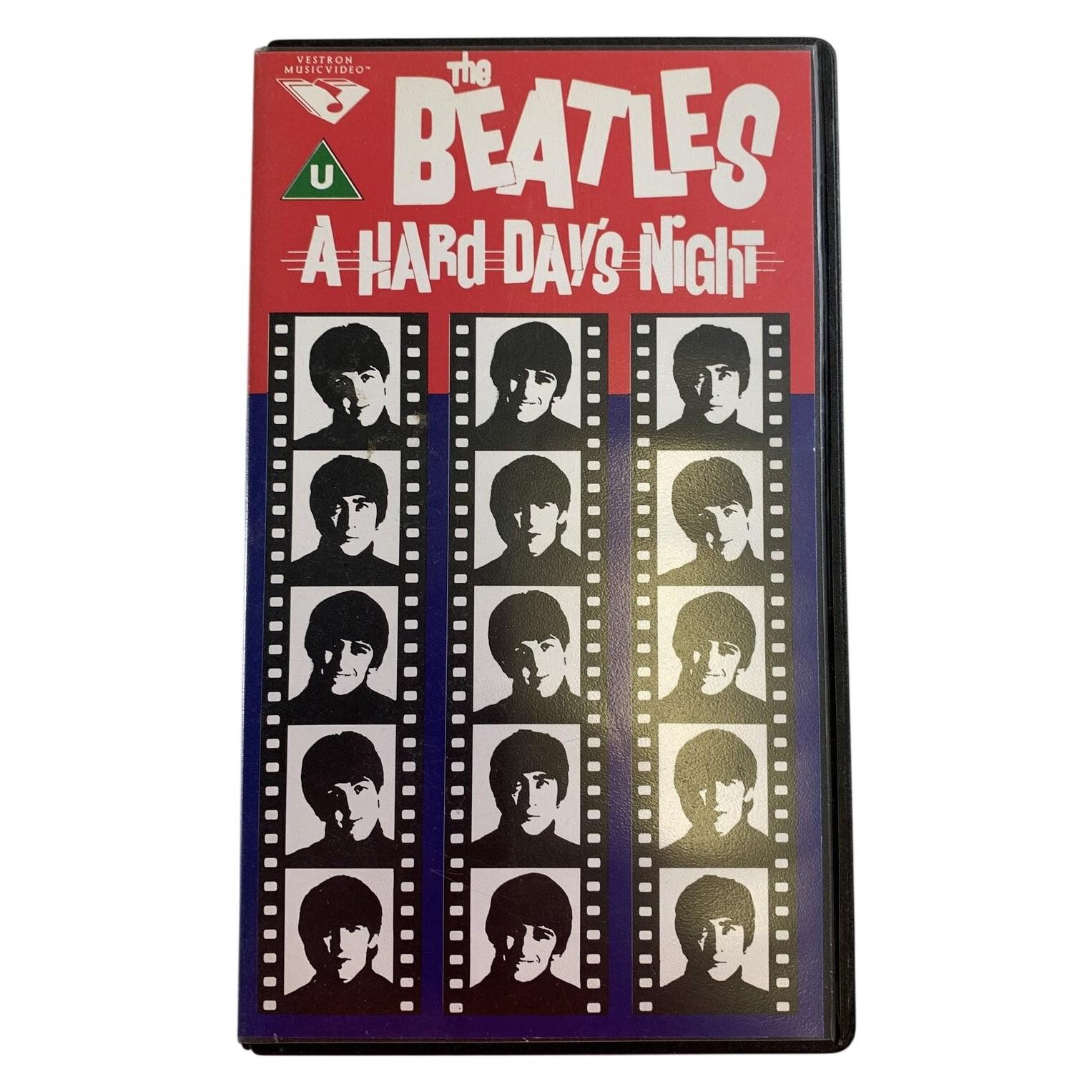 The Beatles A Hard Day's Night VHS Film Musikvideo 90 Min Engelsk Vintage Merch