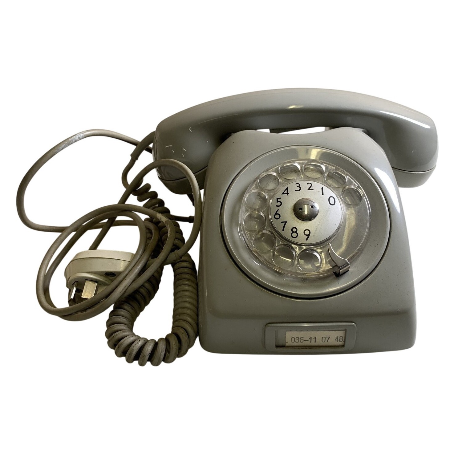 Ericsson Dialog 00-29860/08 Telefon Vintage Grå Fingerskiva Retro Schema Phone