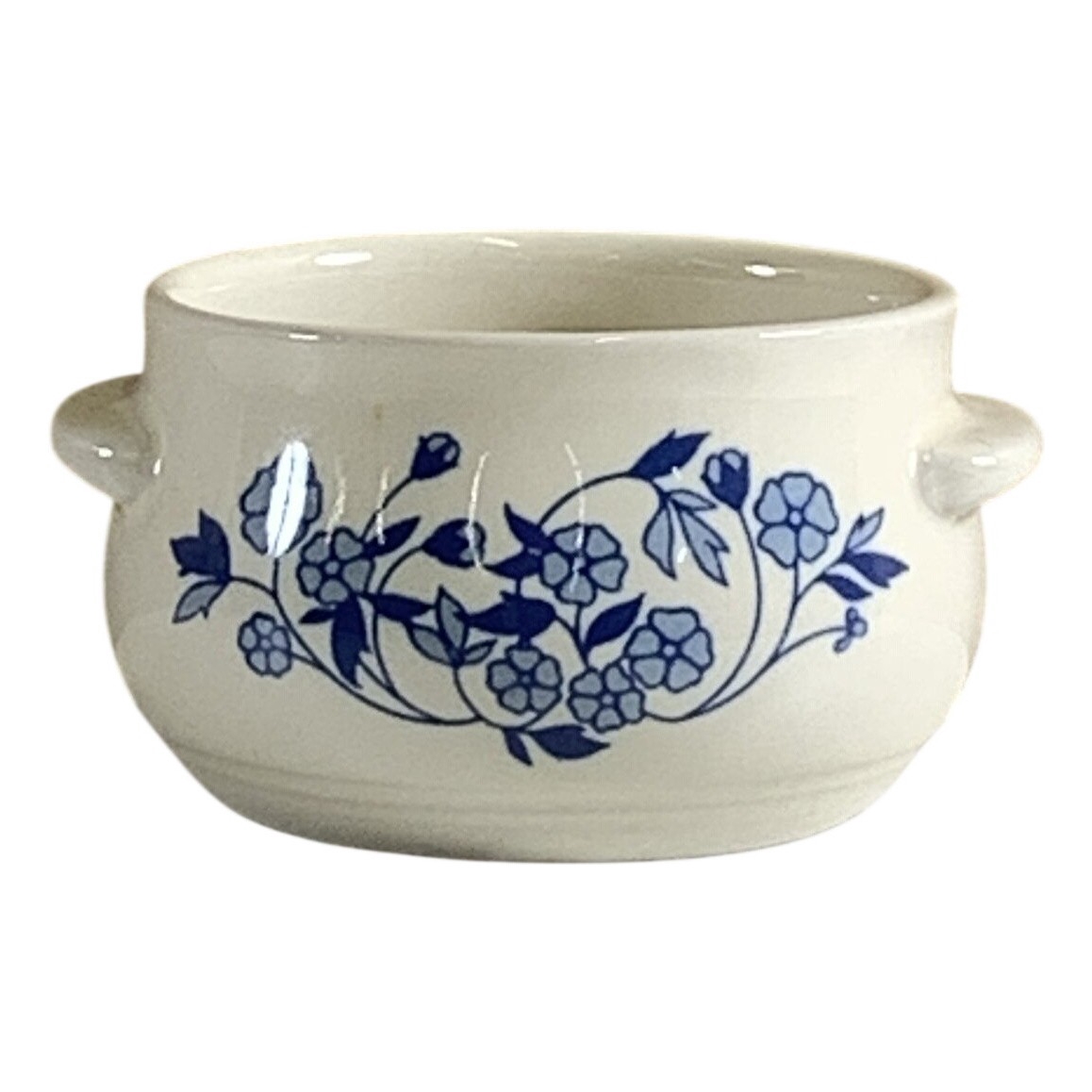Gustavsberg Miniatyr Krus Blå Blommor Porslin Vit Design Vintage Mini Retro