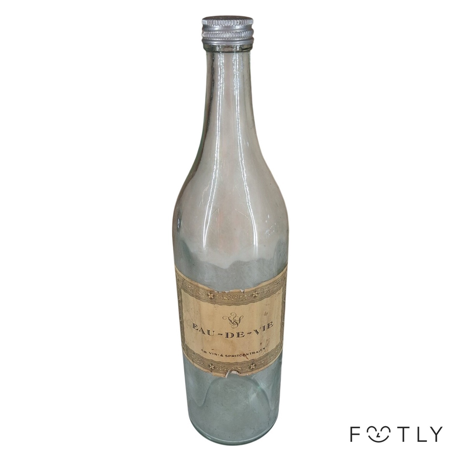 Vin & Spritcentralen Eau-De-Vie Flaska Glas Vintage Butelj Klar Samlarflaska