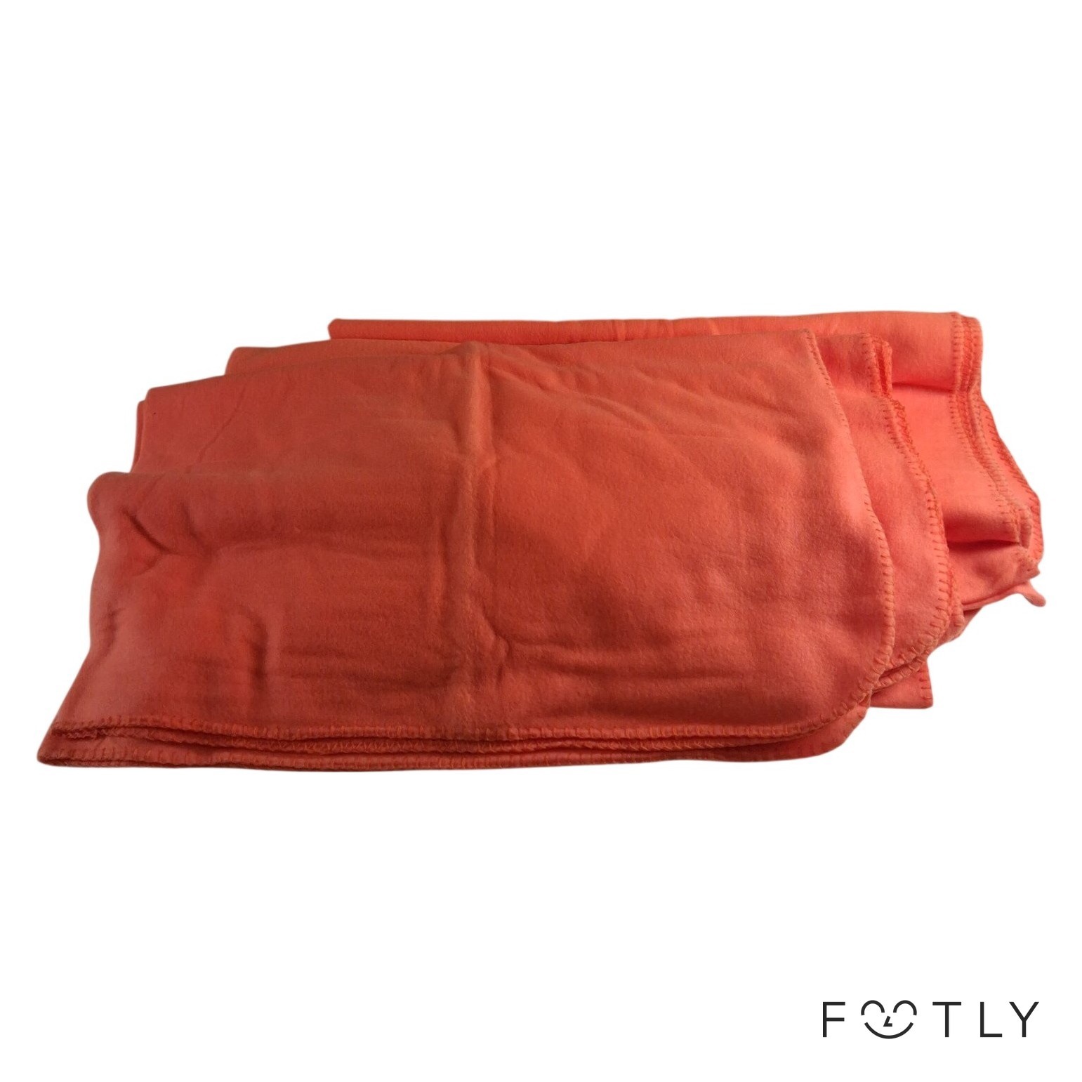 2 st Filtar Orange 100 Percent Polyester Pläd Filt Mjuk Varm Orangefärgad