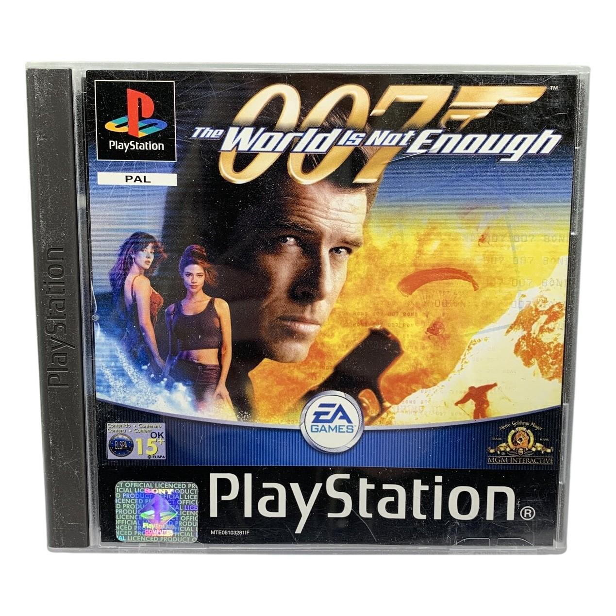 PS1 007 The World Is Not Enough James Bond PAL Svenskt Play station 1 Retrospel