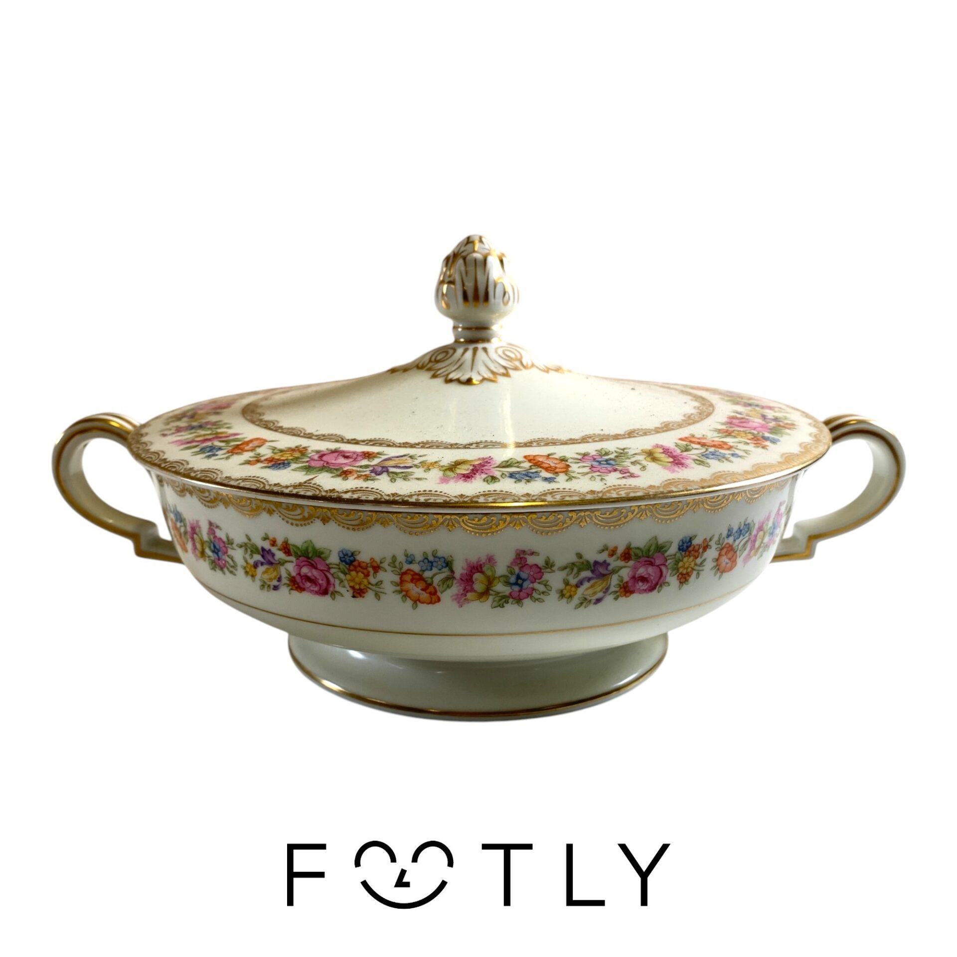Noritake Gold Lace Terrin med Lock Japanskt Vintage Japan