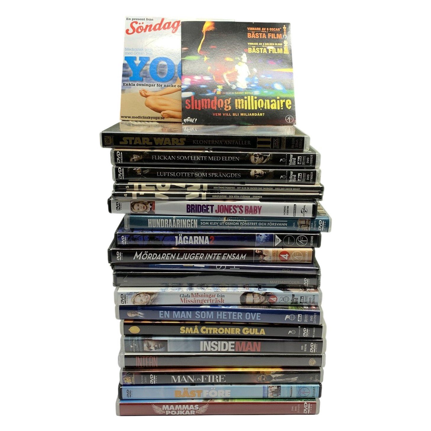 Parti ca 18 st DVD Filmer Svensk Engelsk Drama Komedi Action Klassiker