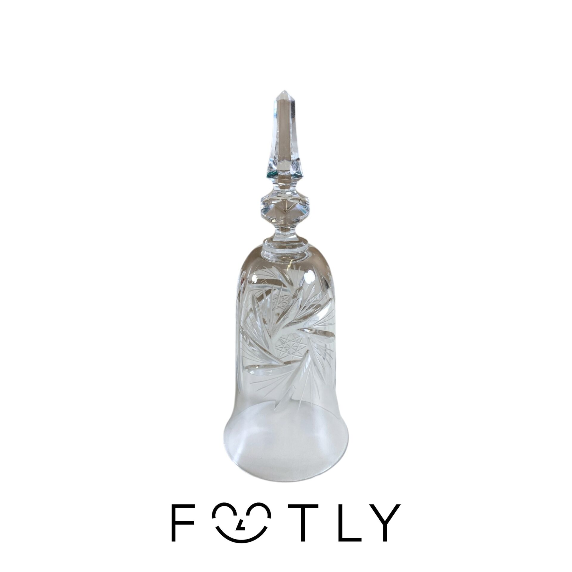 Kristallklocka Slipad Glas Dekor Transparent Elegant Inredning