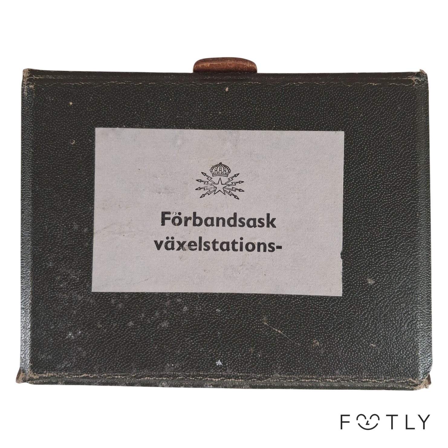 Retro Televerket Förbandsask Växelstations Vintage Första Hjälpen Låda Telia