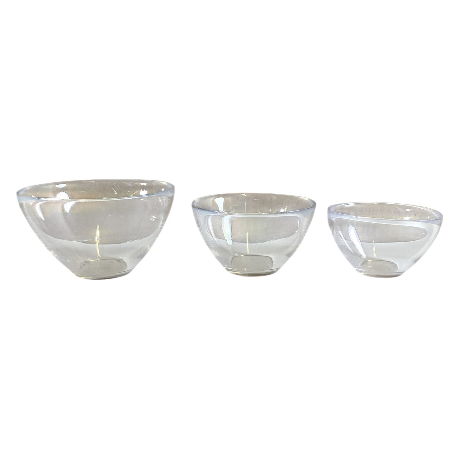 Orrefors Fuga 3 st Skålar Glas Klara Transparenta Design Glas Inredning