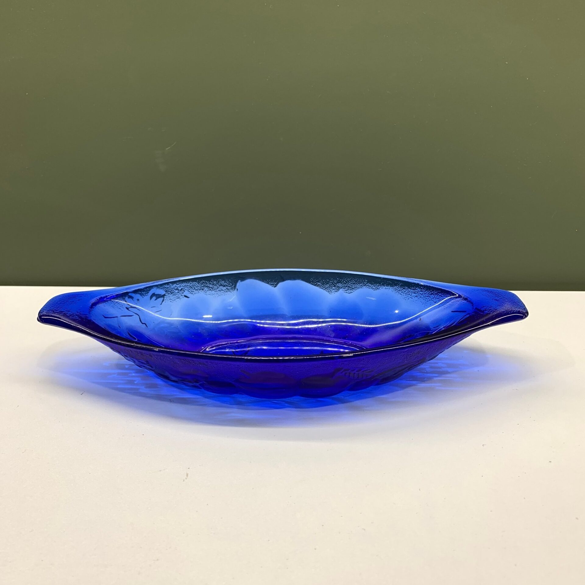 Fruktfat Blå Glas Fat Vintage