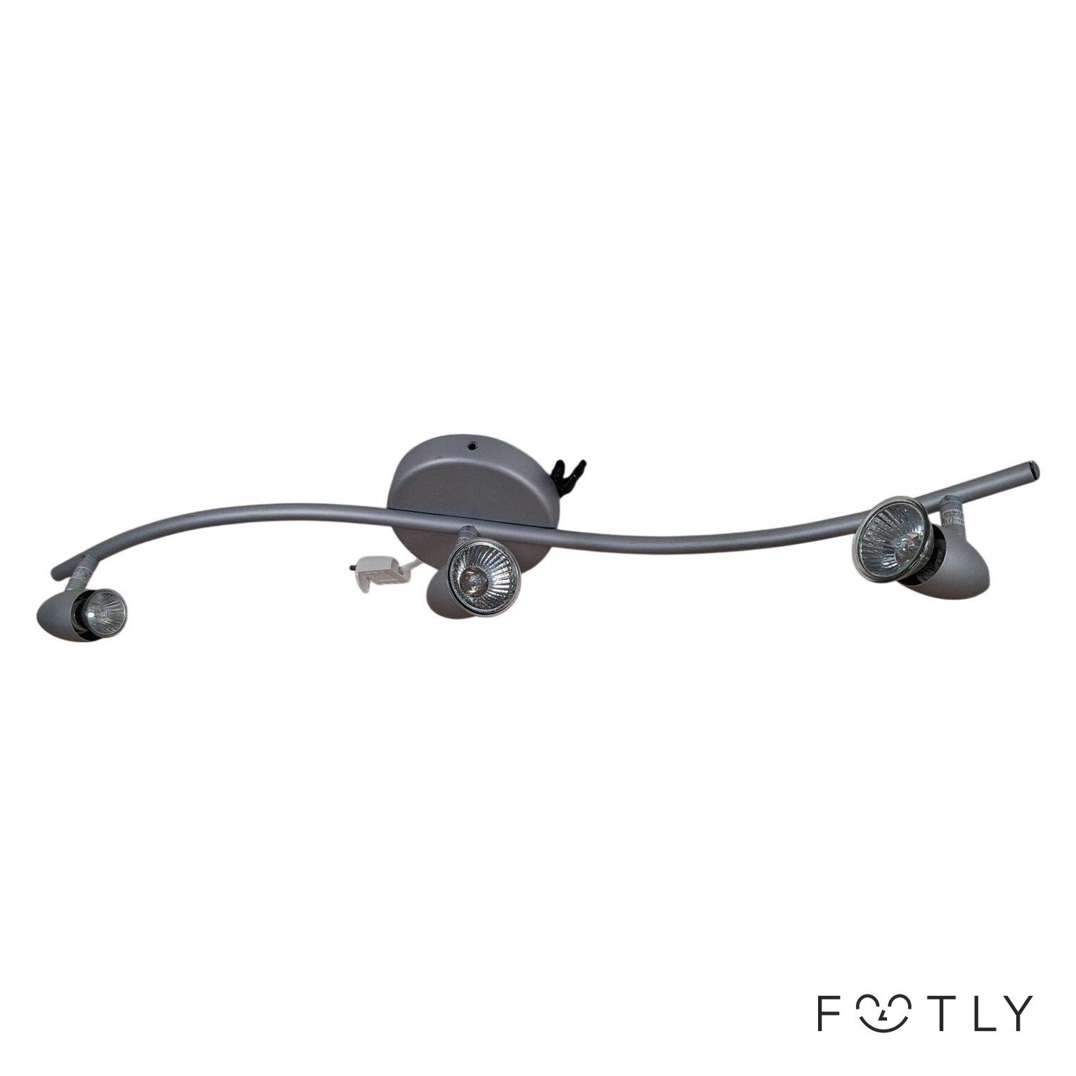 IKEA LEDING S0201 Takspotlight 3 Lampor Grå Metall Halogenlampa Lampa Taklampa