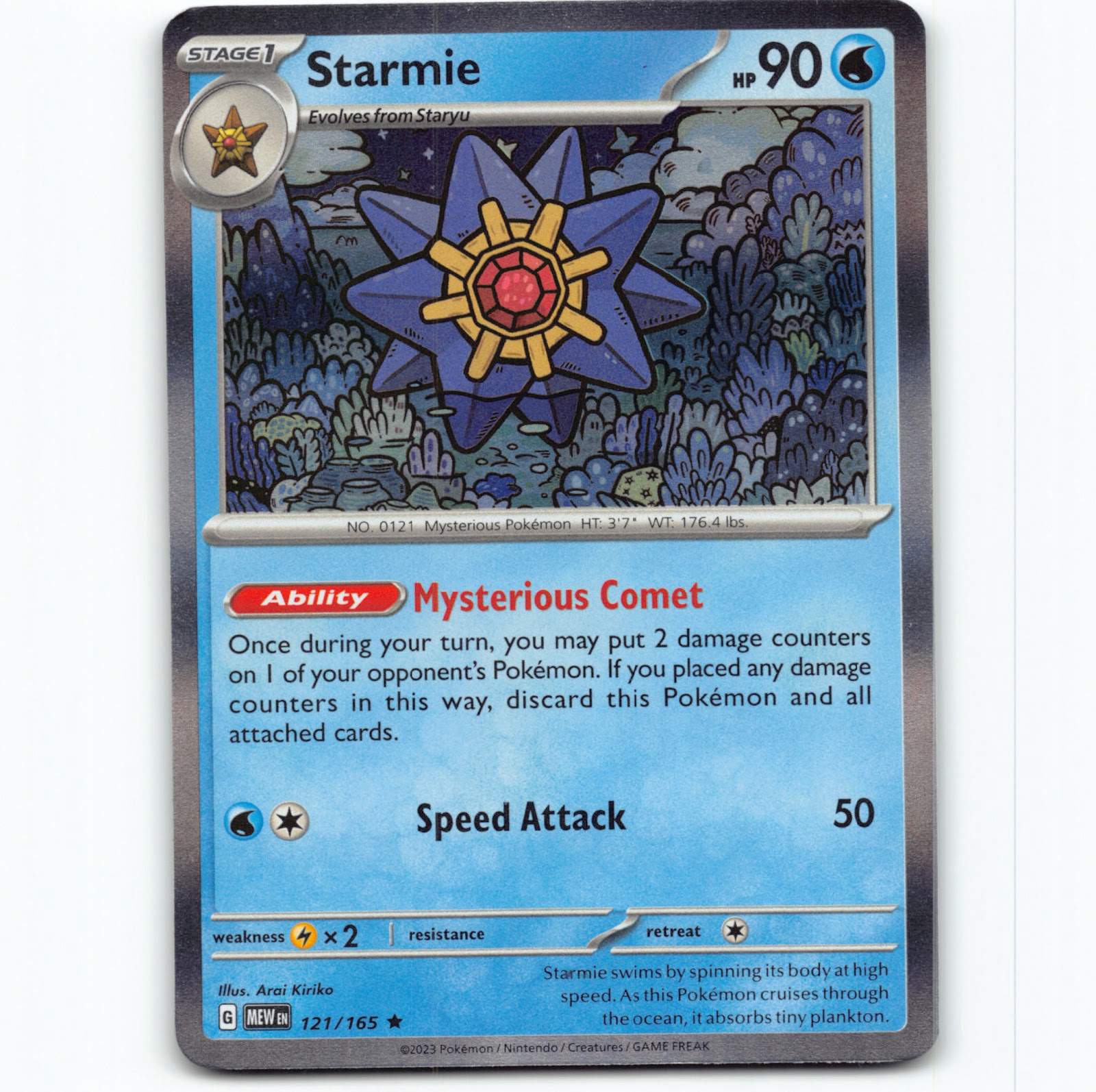 Pokémon Starmie MEW EN 121/165 Holo Pokemon Kort 151 Scarlet & Violet