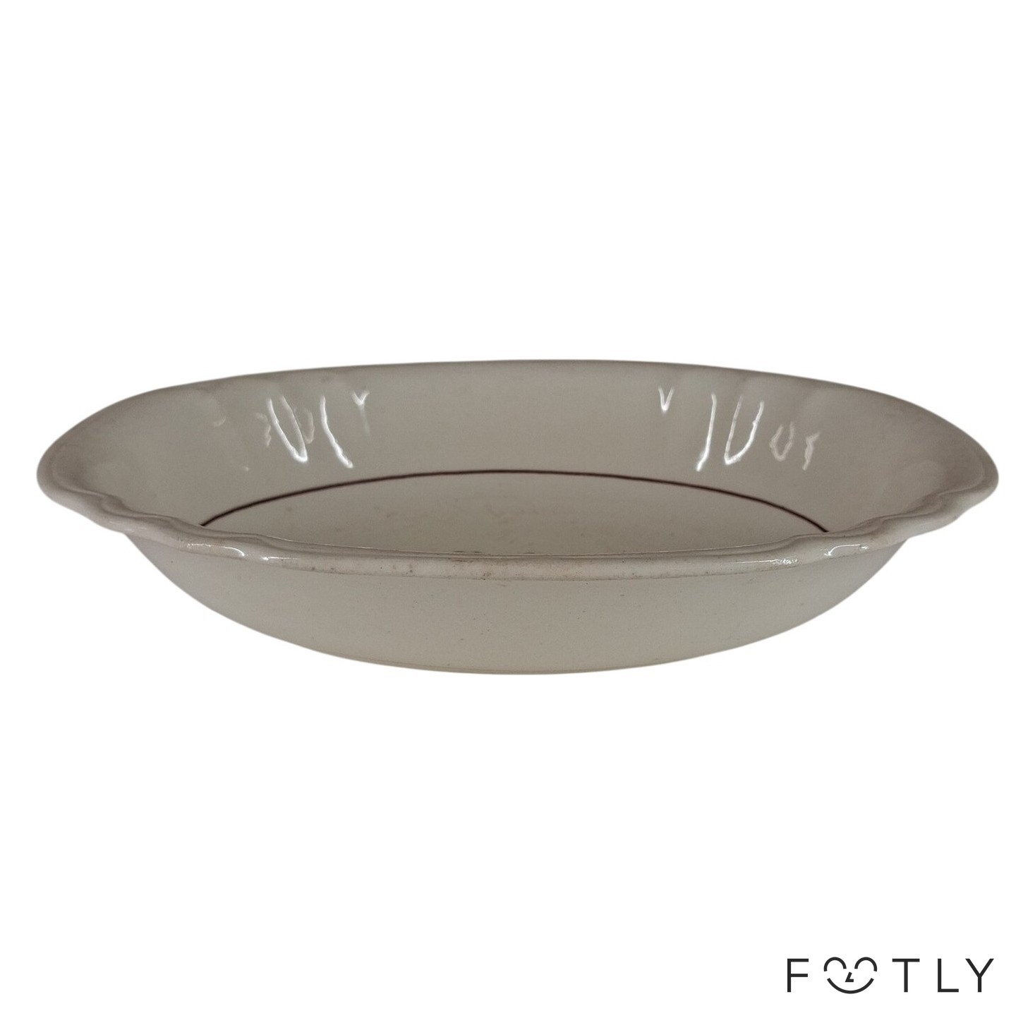 Rörstrand Rose-Marie Fat Vintage Porslin Oval Serveringsfat Blommor Gräddvit