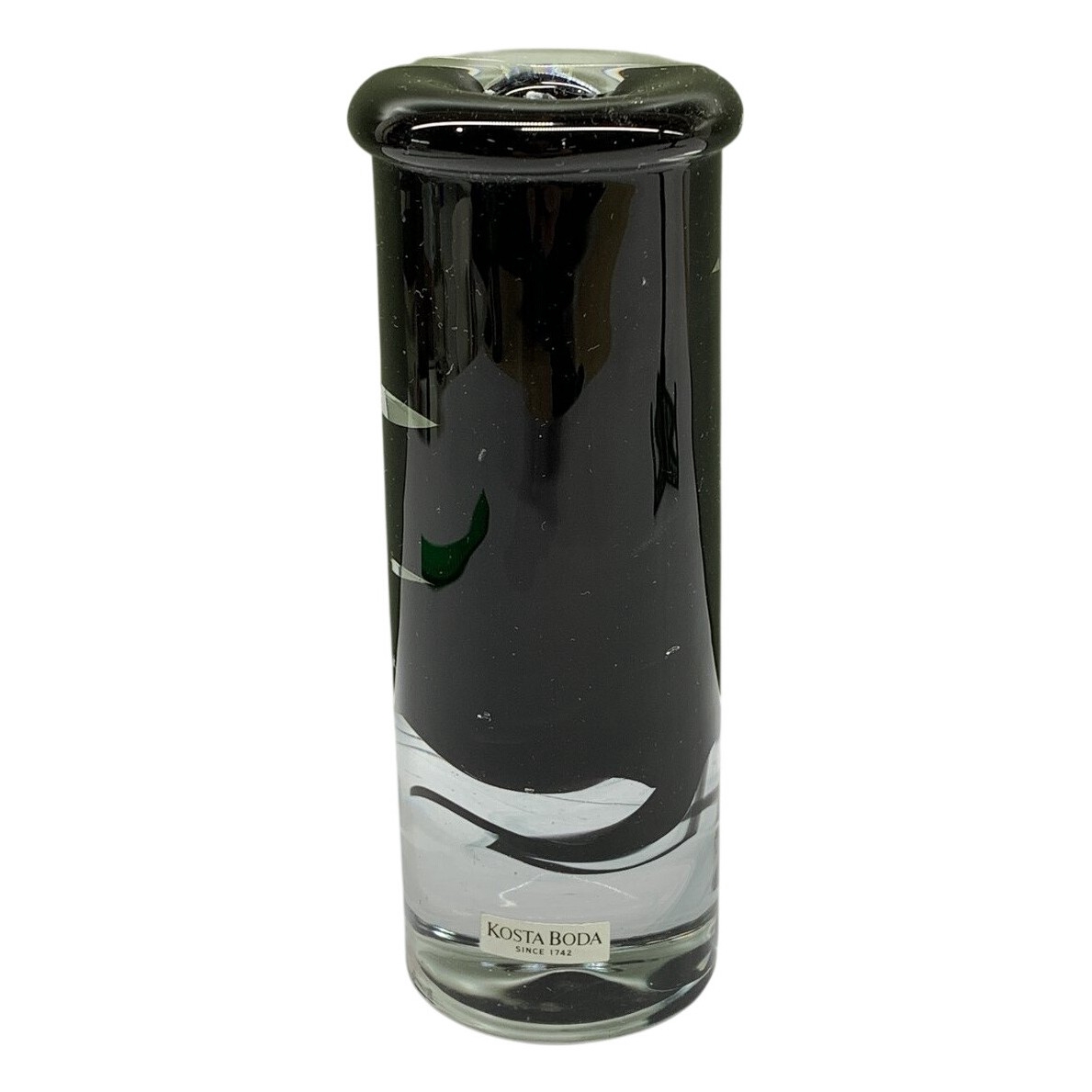 Kosta Boda Atoll Ljusstake Anna Ehrner Glas Svart Klar Modern Design
