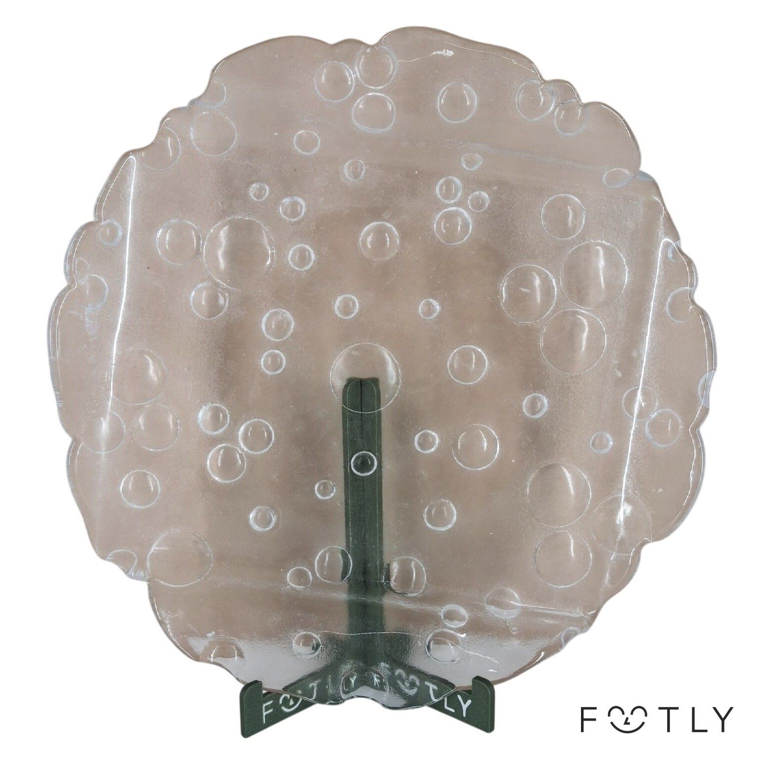 Royal Krona Sweden Ostfat Glas Bubblor Serveringsfat Dessertfat Fat Design Retro