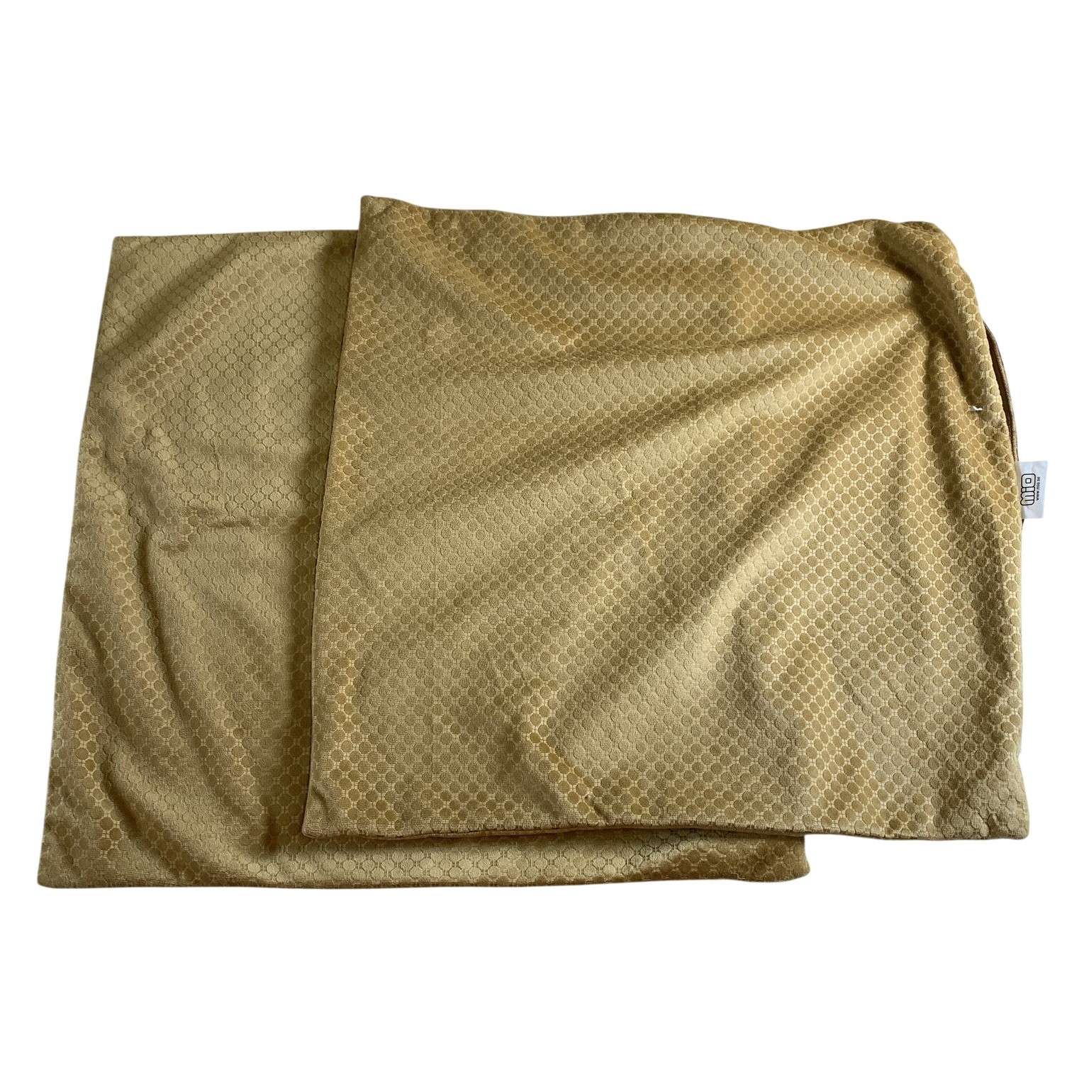 Mio 2 st Kuddfodral Guldgul Polyester Strukturmönster Oeko-Tex Kudd Fodral