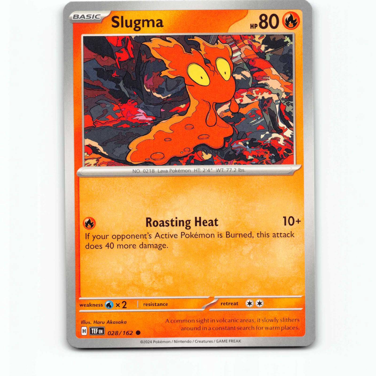 Slugma 028/162 Pokémon TEF EN Temporal Forces Pokemon Kort Scarlet & Violet