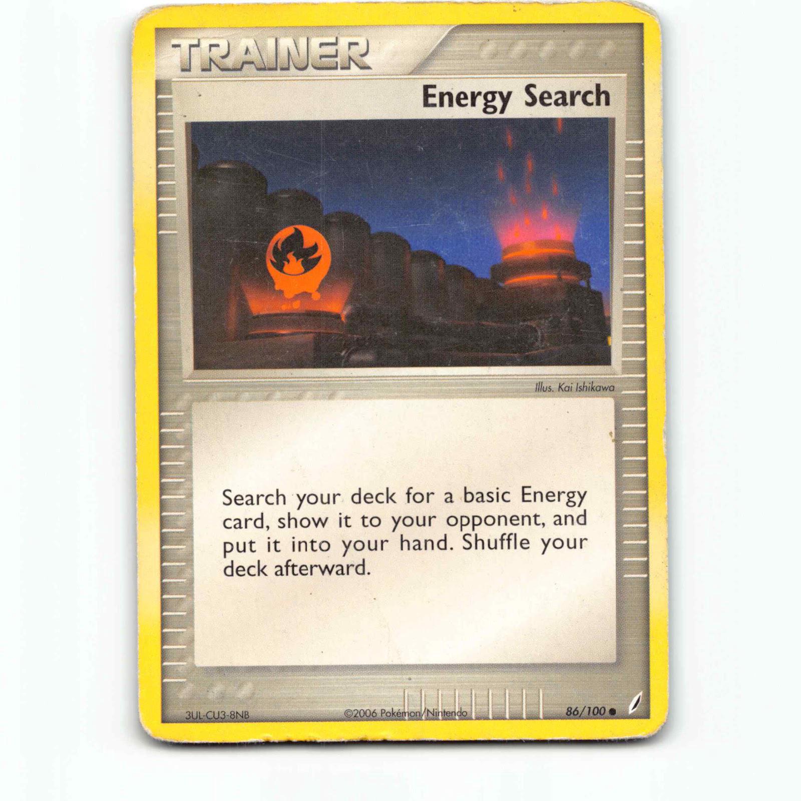 Energy Search 86 Pokémon CG EN 86/100 Crystal Guardians Pokemon Kort EX-Era