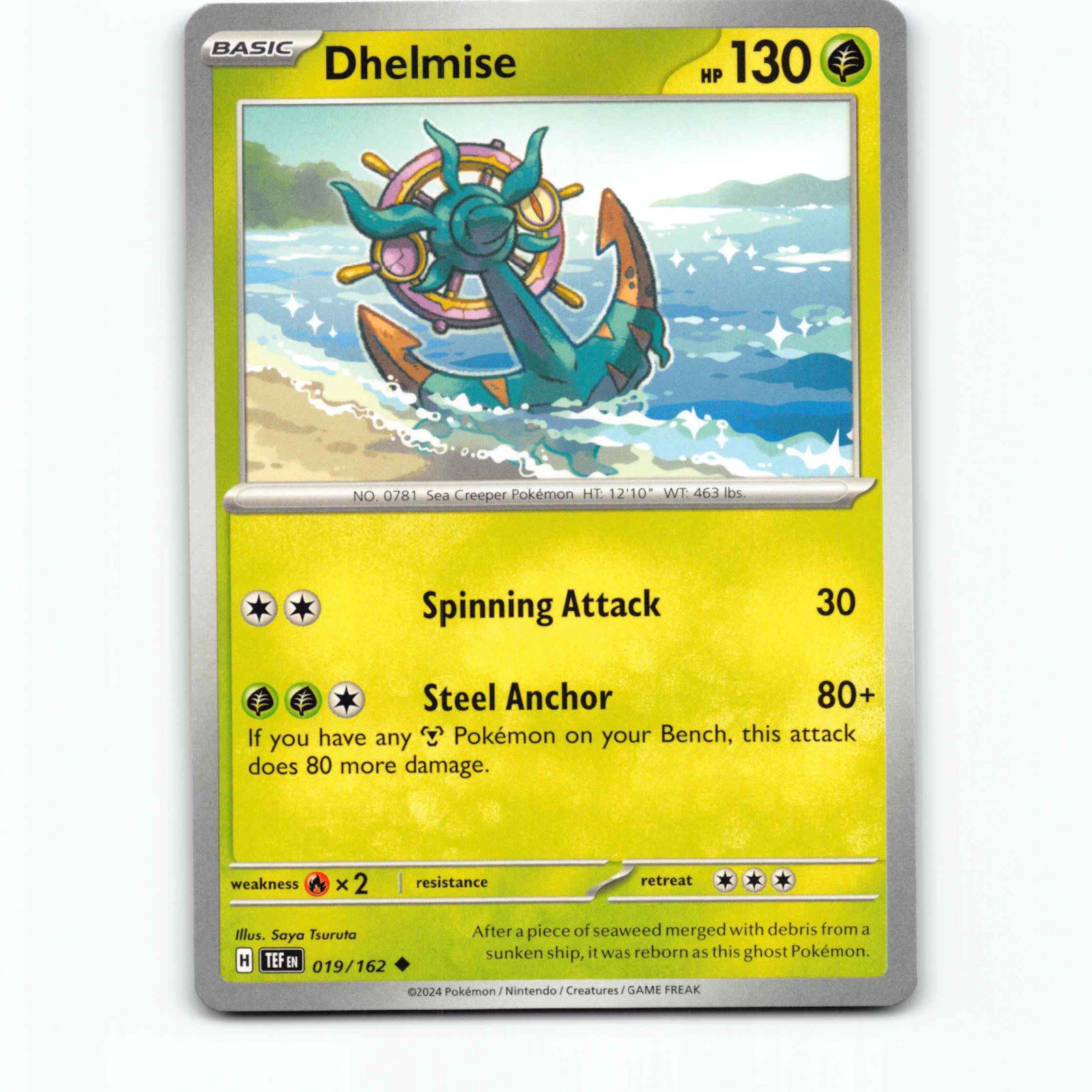 Dhelmise 019/162 Pokémon TEF EN Temporal Forces Pokemon Kort Scarlet & Violet