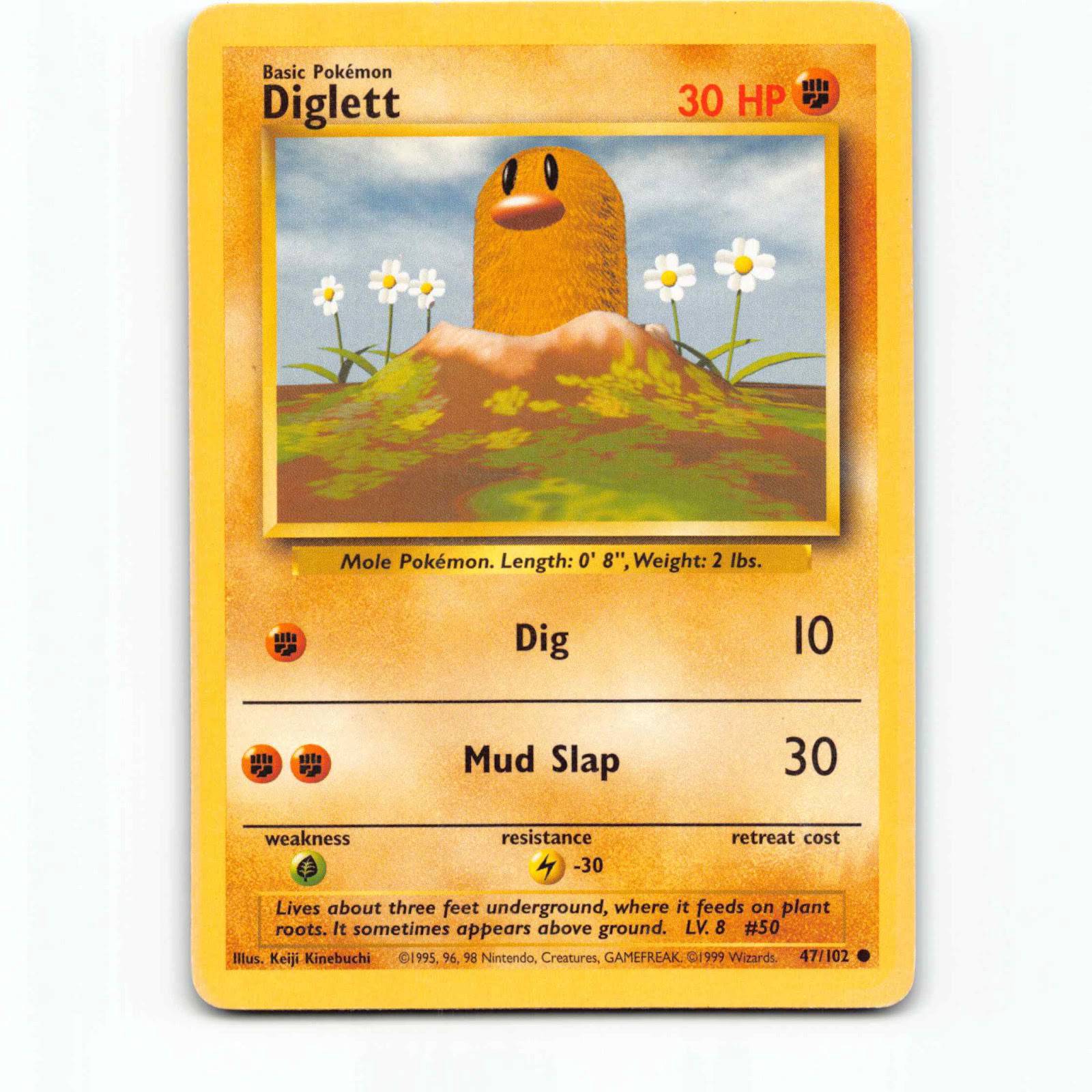 Diglett 47 Pokémon BS EN 47/102 Base Set Pokemon Kort Wizards of The Coast