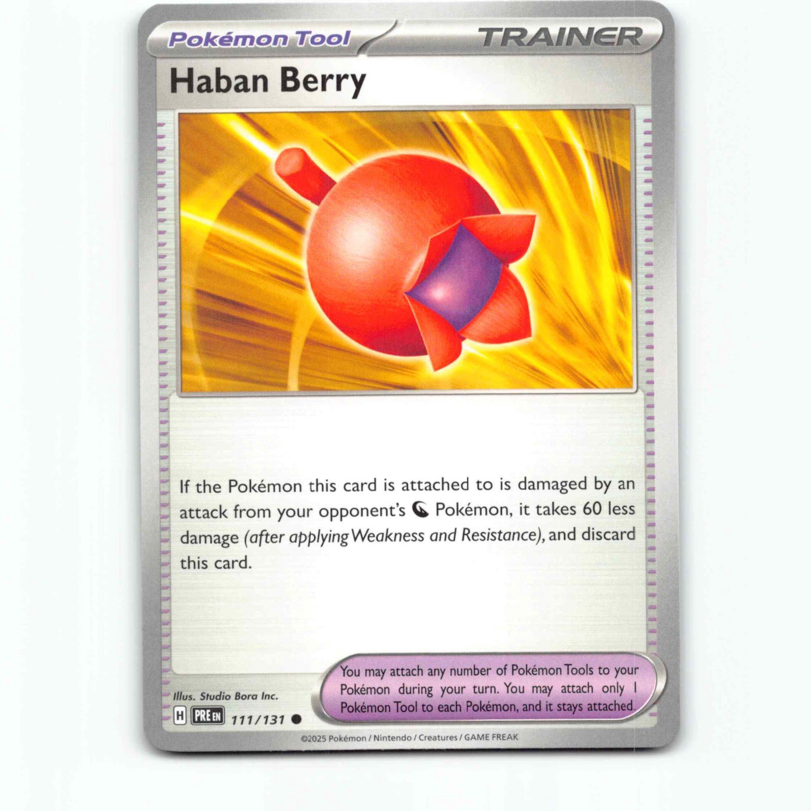 Haban Berry 111/131 Pokémon PRE EN Prismatic Evolutions Pokemon Kort Scarlet & V