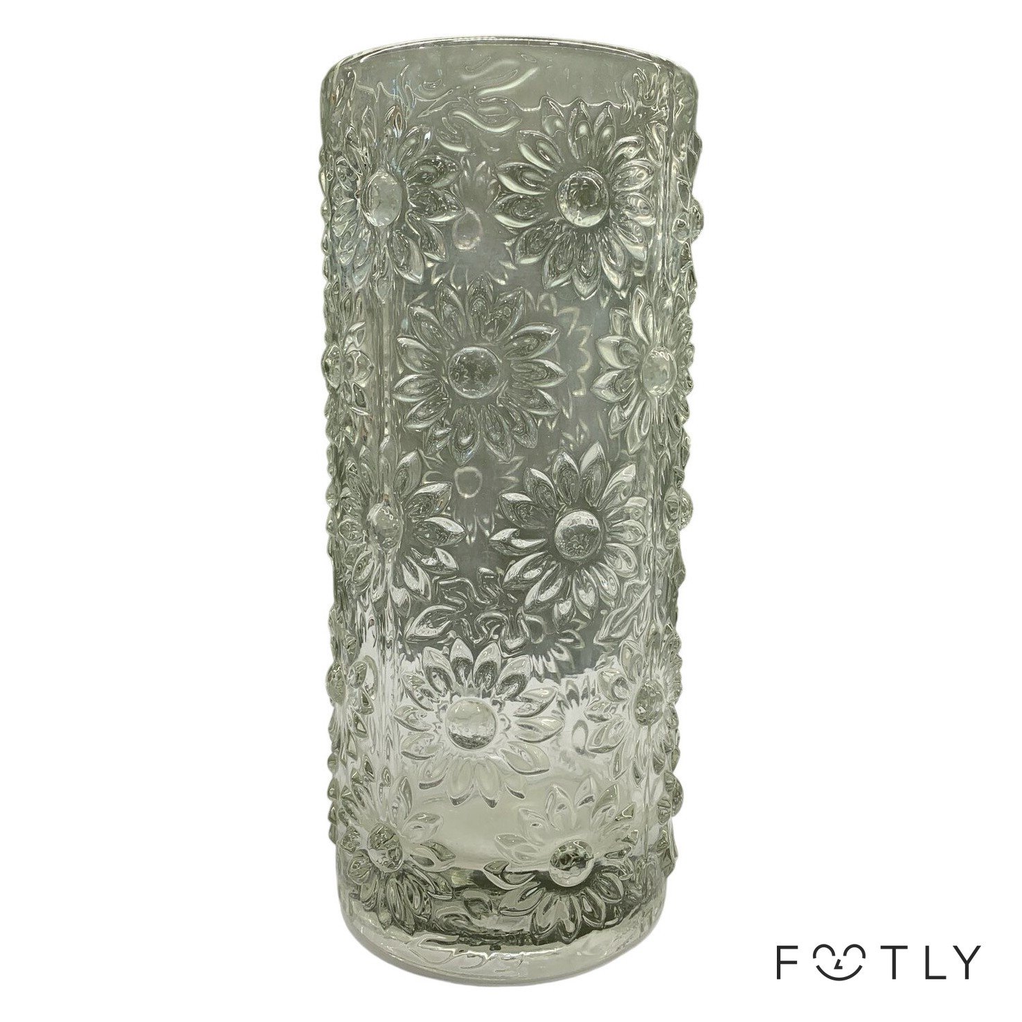 Sklo Union Marguerite Daisy Vas Vintage Art Deco Glasvas