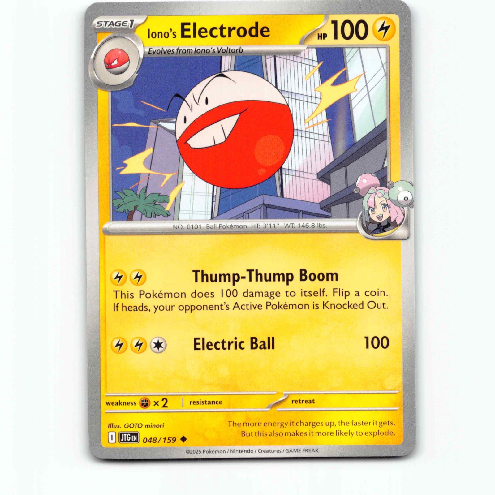 Iono's Electrode 048/159 Pokémon JTG EN Journey Together Pokemon Kort Scarlet &