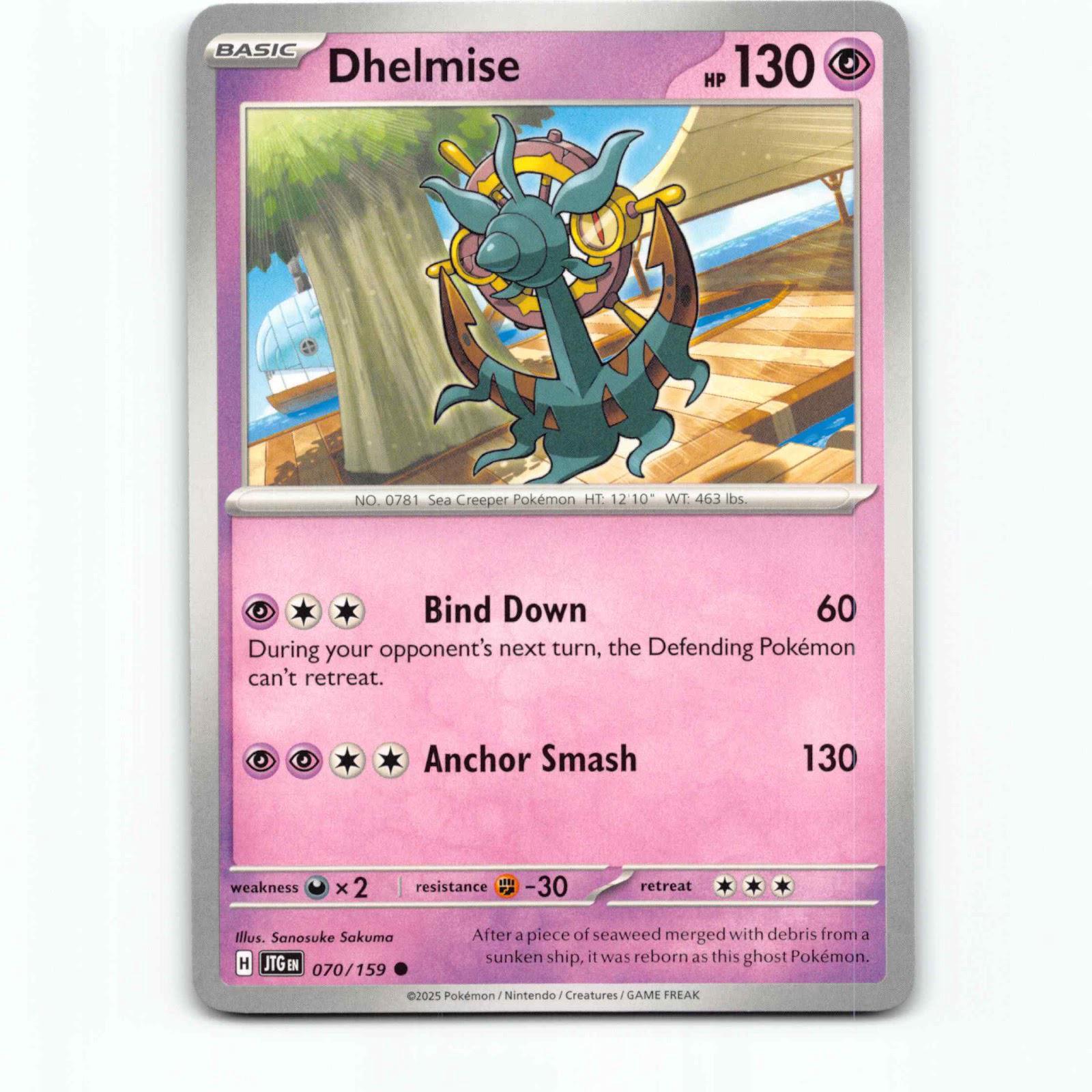 Dhelmise 070/159 Pokémon JTG EN Journey Together Pokemon Kort Scarlet & Violet