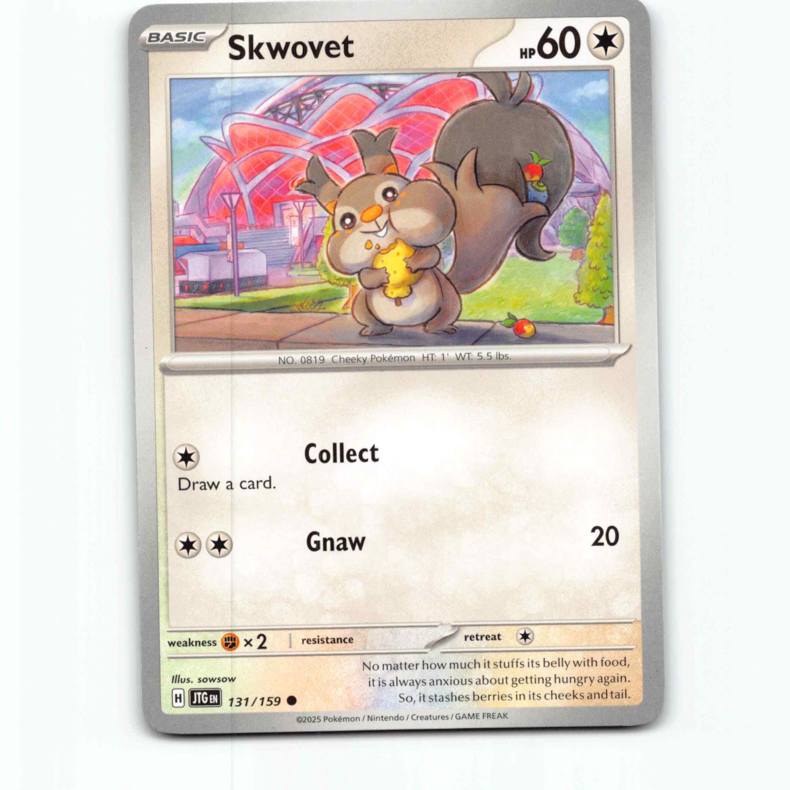 Skwovet 131/159 Pokémon JTG EN Journey Together Pokemon Kort Scarlet & Violet
