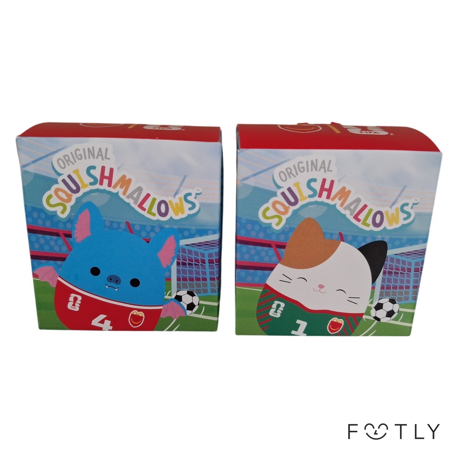 2 st Squishmallows FIFA McDonald's Original Samlarfigur Maskot Fotboll