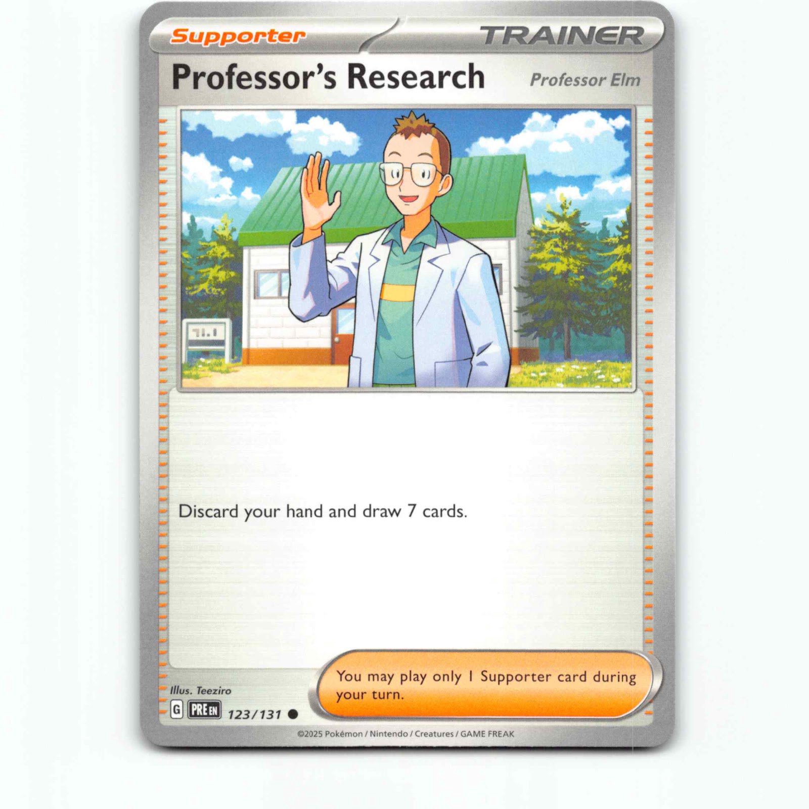 Professor's Research: Professor Elm 123/131 Pokémon PRE EN Prismatic Evolutions