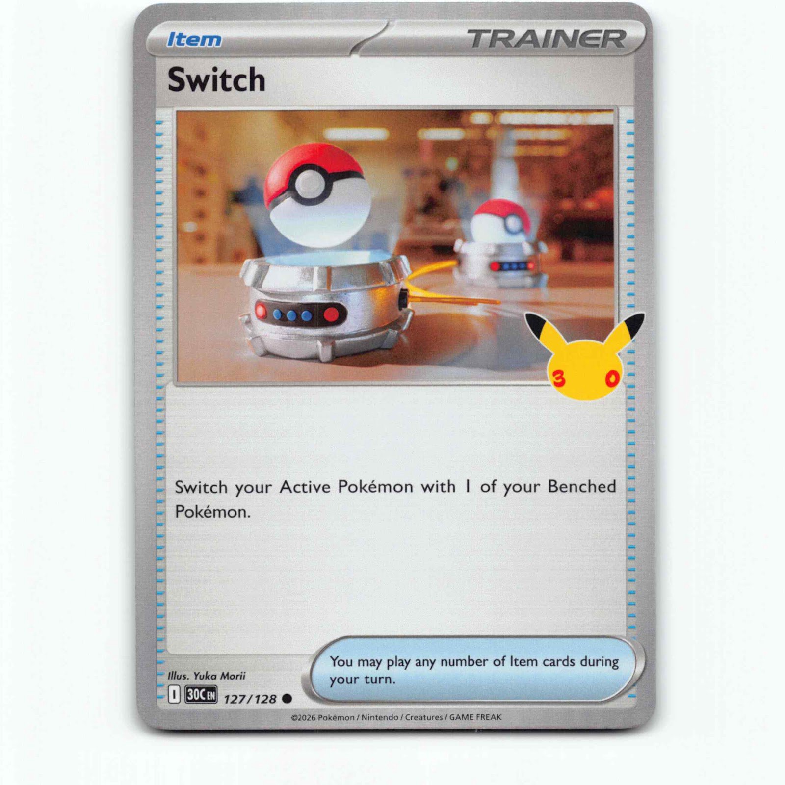Switch 127 Holo Pokémon 30C EN 127/128 30th Celebration Pokemon Kort
