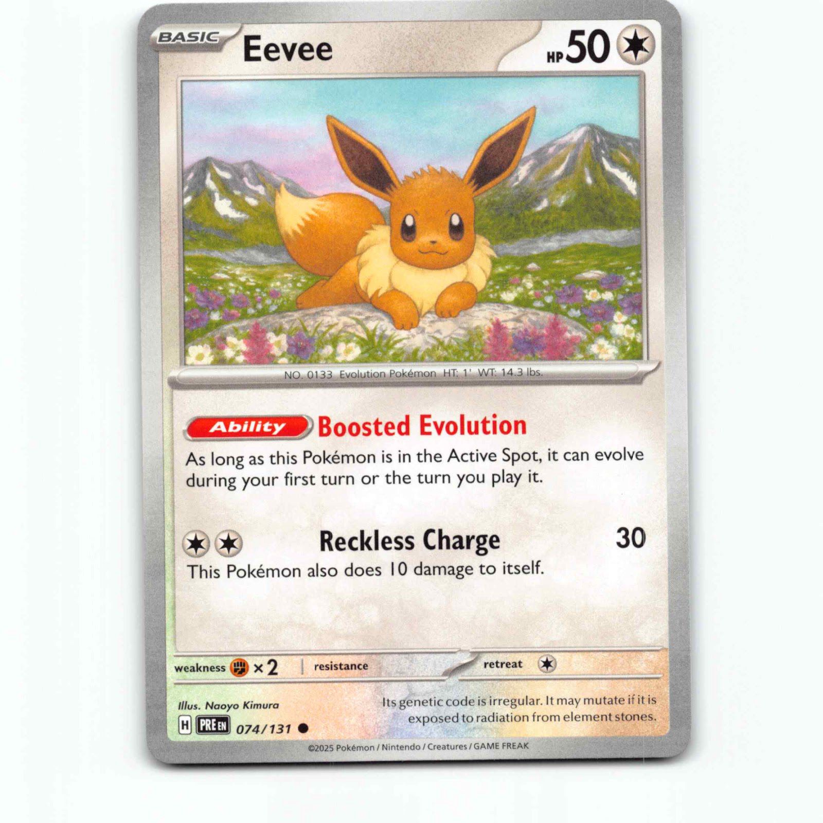 Eevee 074/131 Pokémon PRE EN Prismatic Evolutions Pokemon Kort Scarlet & Violet