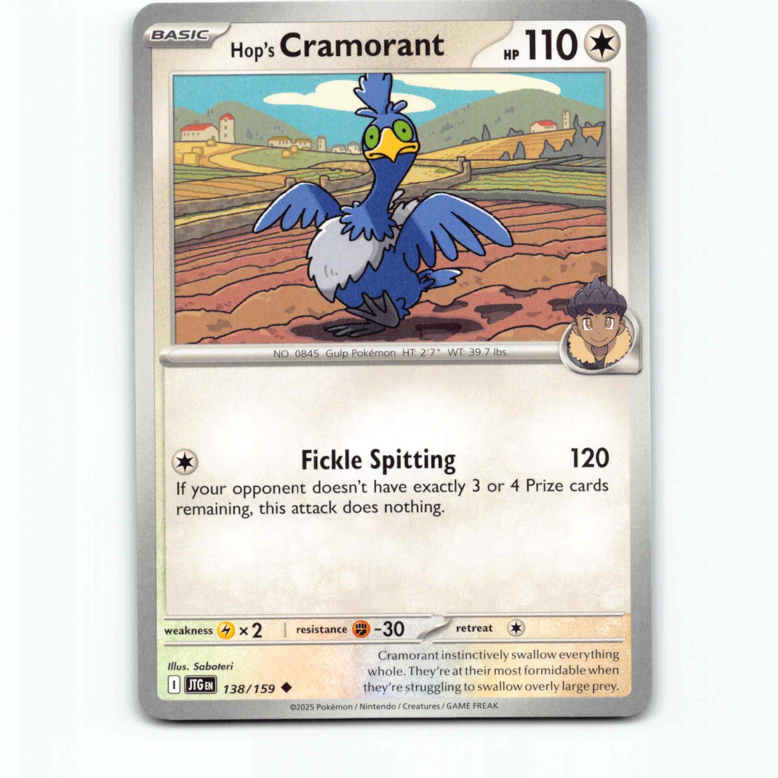 Hop's Cramorant 138/159 Pokémon JTG EN Journey Together Pokemon Kort Scarlet & V