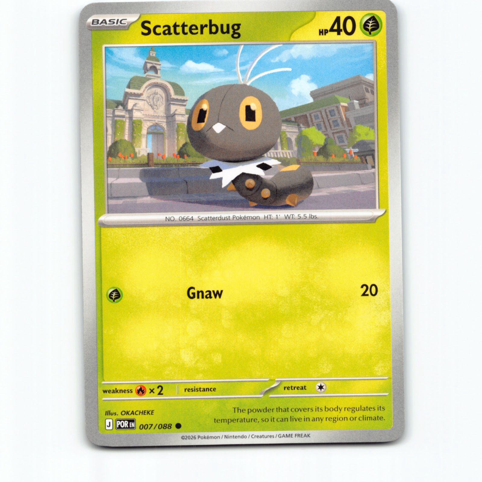 Pokémon Scatterbug POR EN 007/088 Pokemon Kort Perfect Order Mega Evolution