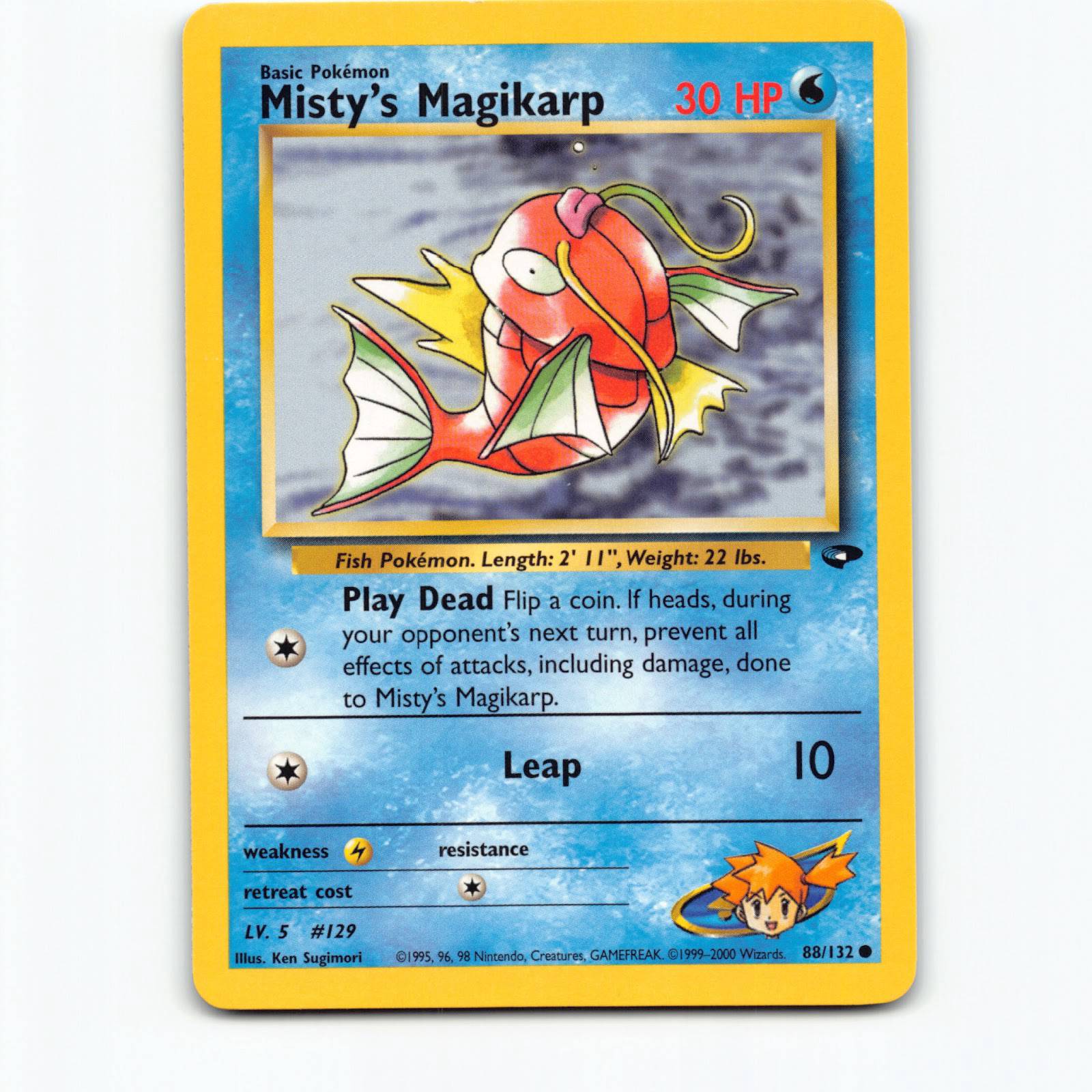 Misty's Magikarp 088/132 Pokémon G2 EN Gym Challenge Pokemon Kort Wizards of The