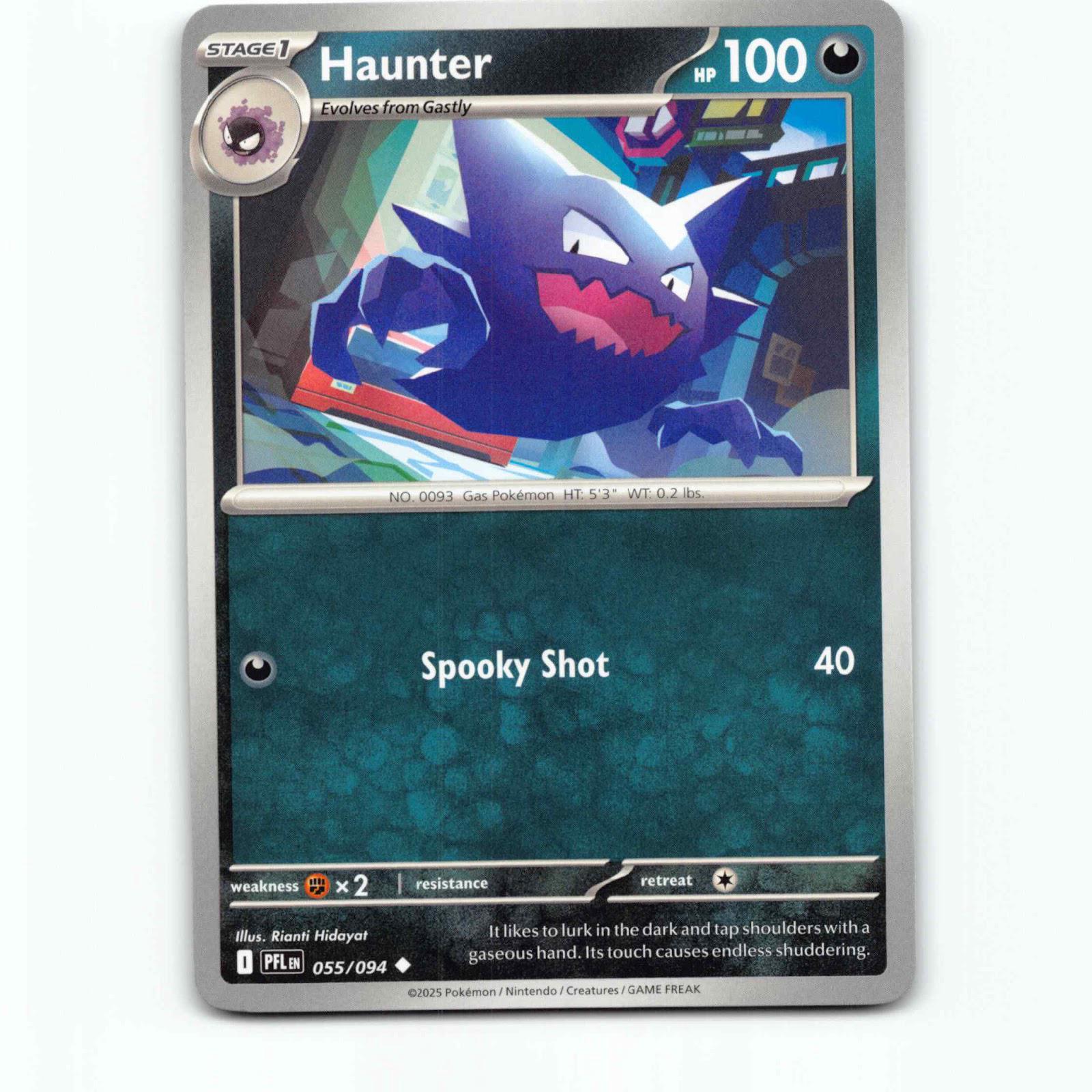 Haunter 055/094 Pokémon PFL EN Phantasmal Flames Pokemon Kort Mega Evolution