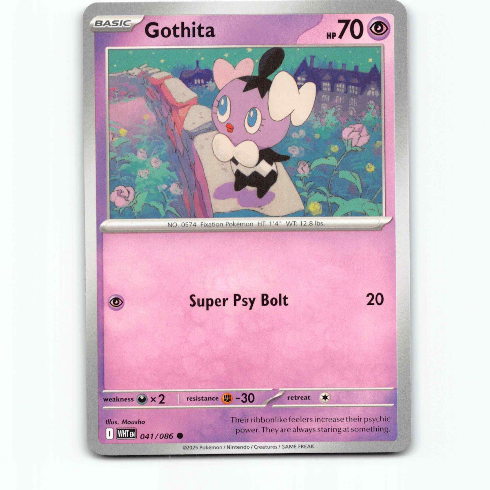 Gothita 041/086 Pokémon WHT EN White Flare Pokemon Kort Scarlet & Violet