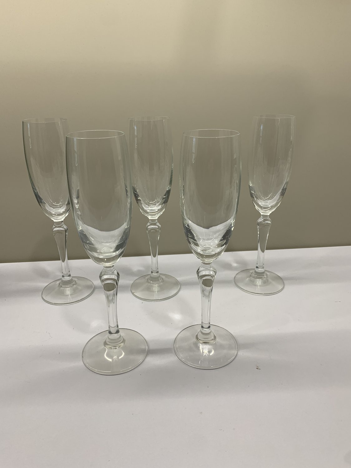 RONA Lednické Rovne Champagneglas 5 st Slovakien Kristall Retro Vintage Glass