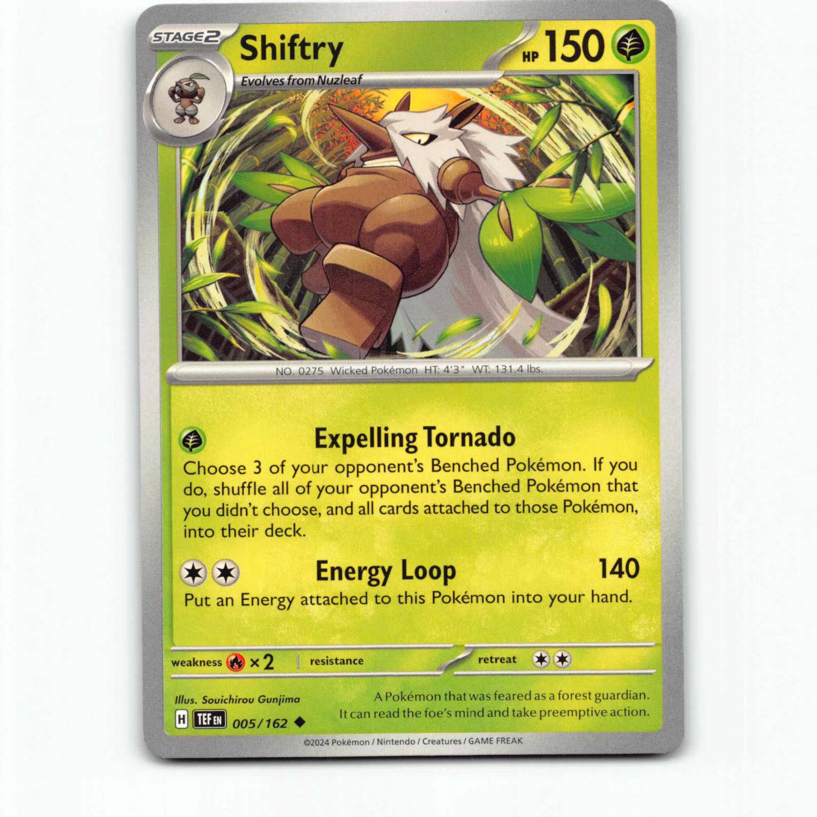 Shiftry 005/162 Pokémon TEF EN Temporal Forces Pokemon Kort Scarlet & Violet
