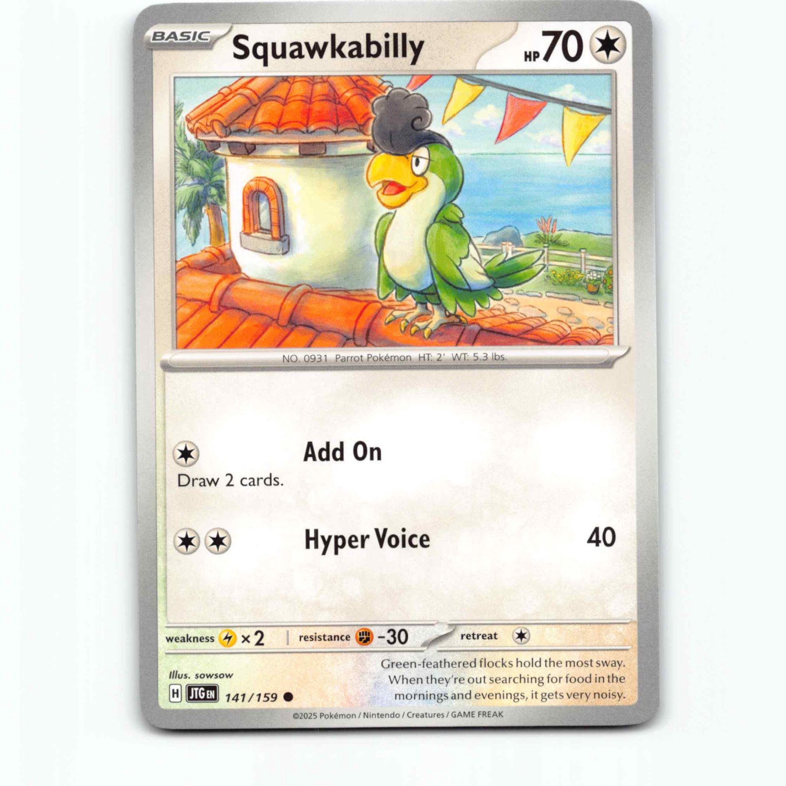 Squawkabilly 141/159 Pokémon JTG EN Journey Together Pokemon Kort Scarlet & Viol