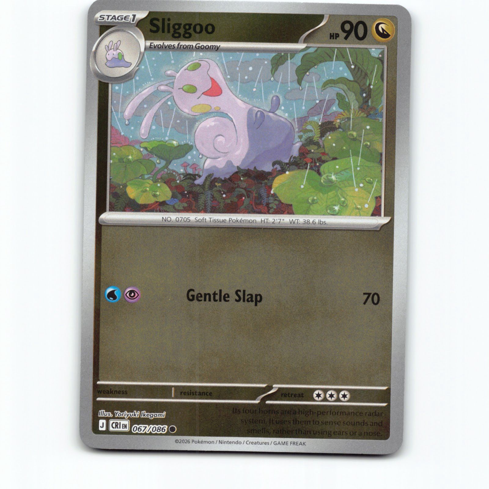 Pokémon Sliggoo CRI EN 067/086 Reverse Holo Pokemon Kort Chaos Rising Mega Evolu