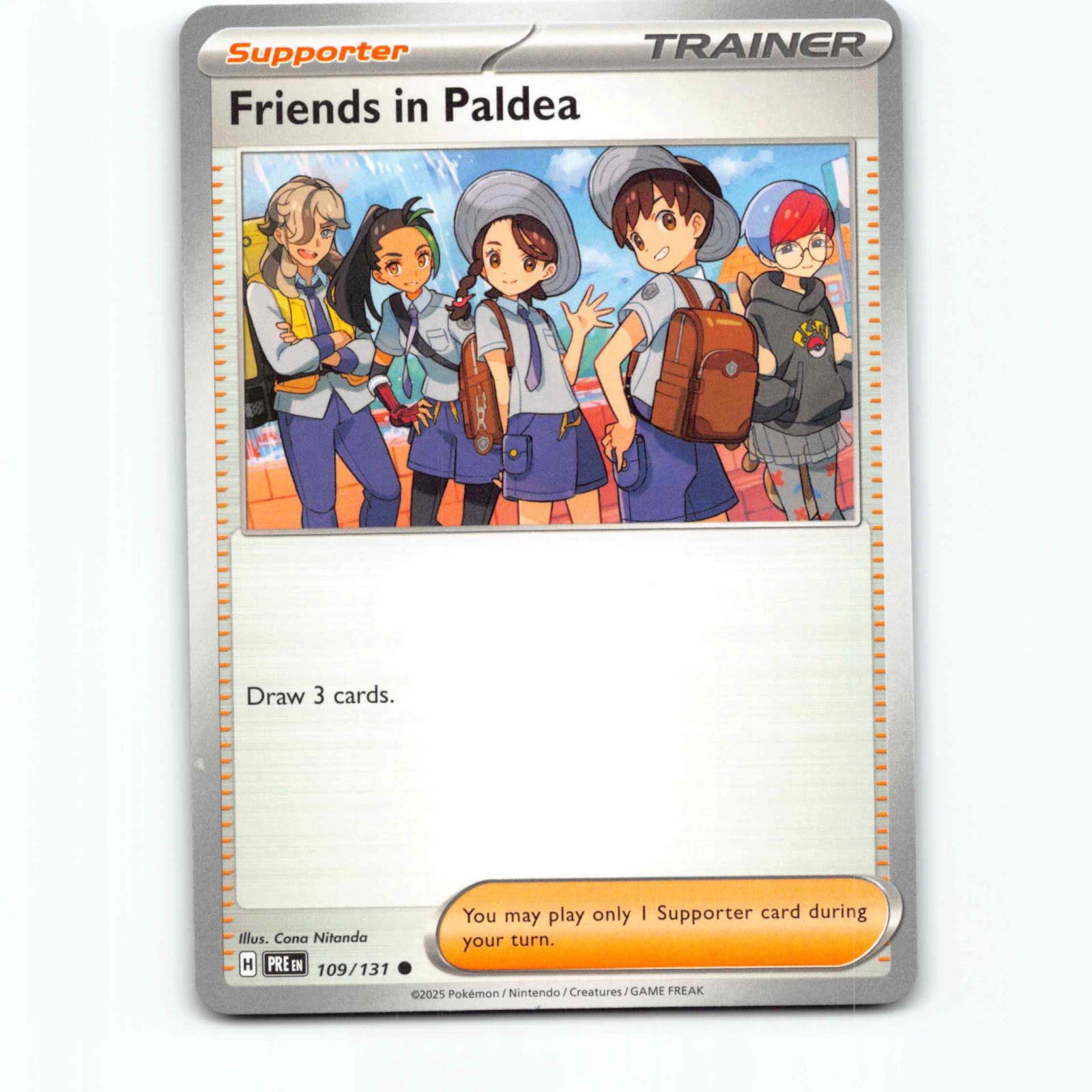 Friends in Paldea 109/131 Pokémon PRE EN Prismatic Evolutions Pokemon Kort Scarl