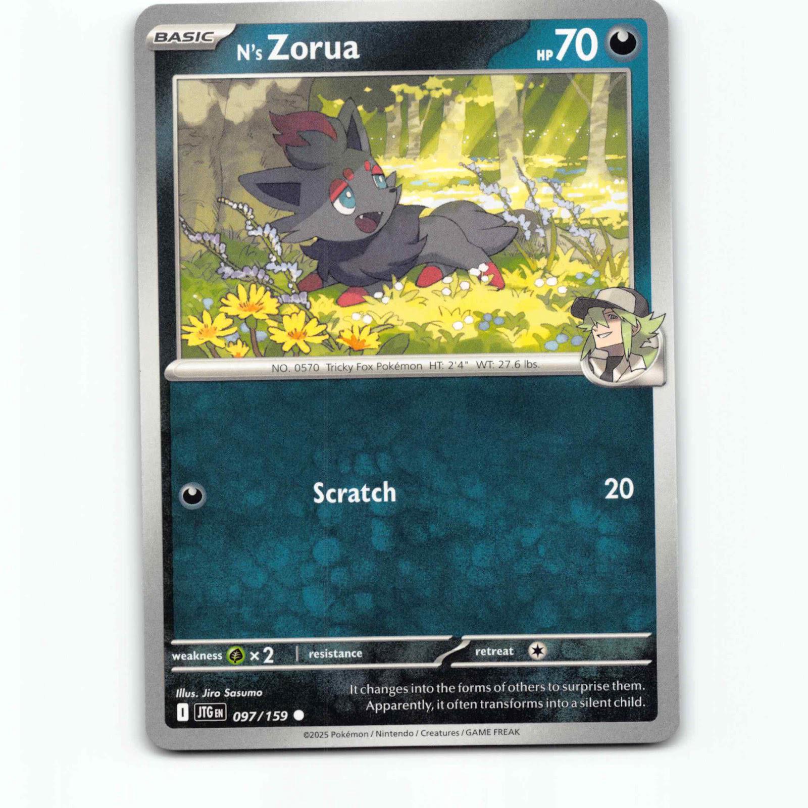 N's Zorua 097/159 Pokémon JTG EN Journey Together Pokemon Kort Scarlet & Violet