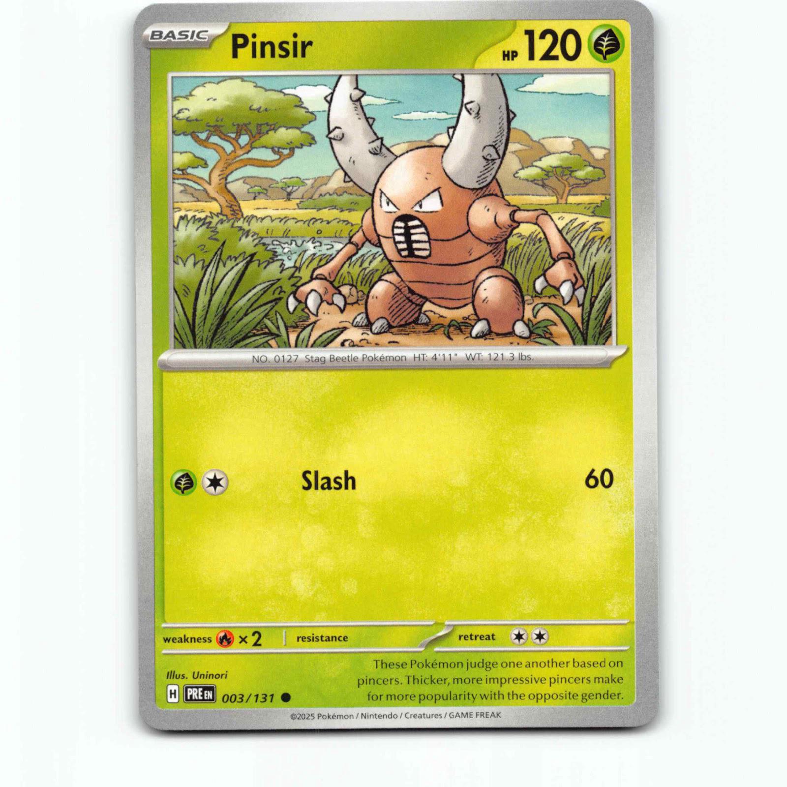 Pinsir 003/131 Pokémon PRE EN Prismatic Evolutions Pokemon Kort Scarlet & Violet