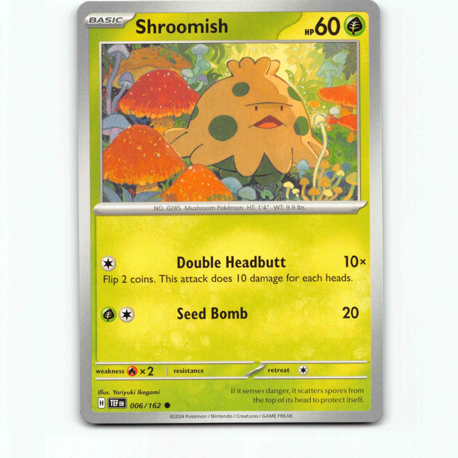 Shroomish 006/162 Pokémon TEF EN Temporal Forces Pokemon Kort Scarlet & Violet